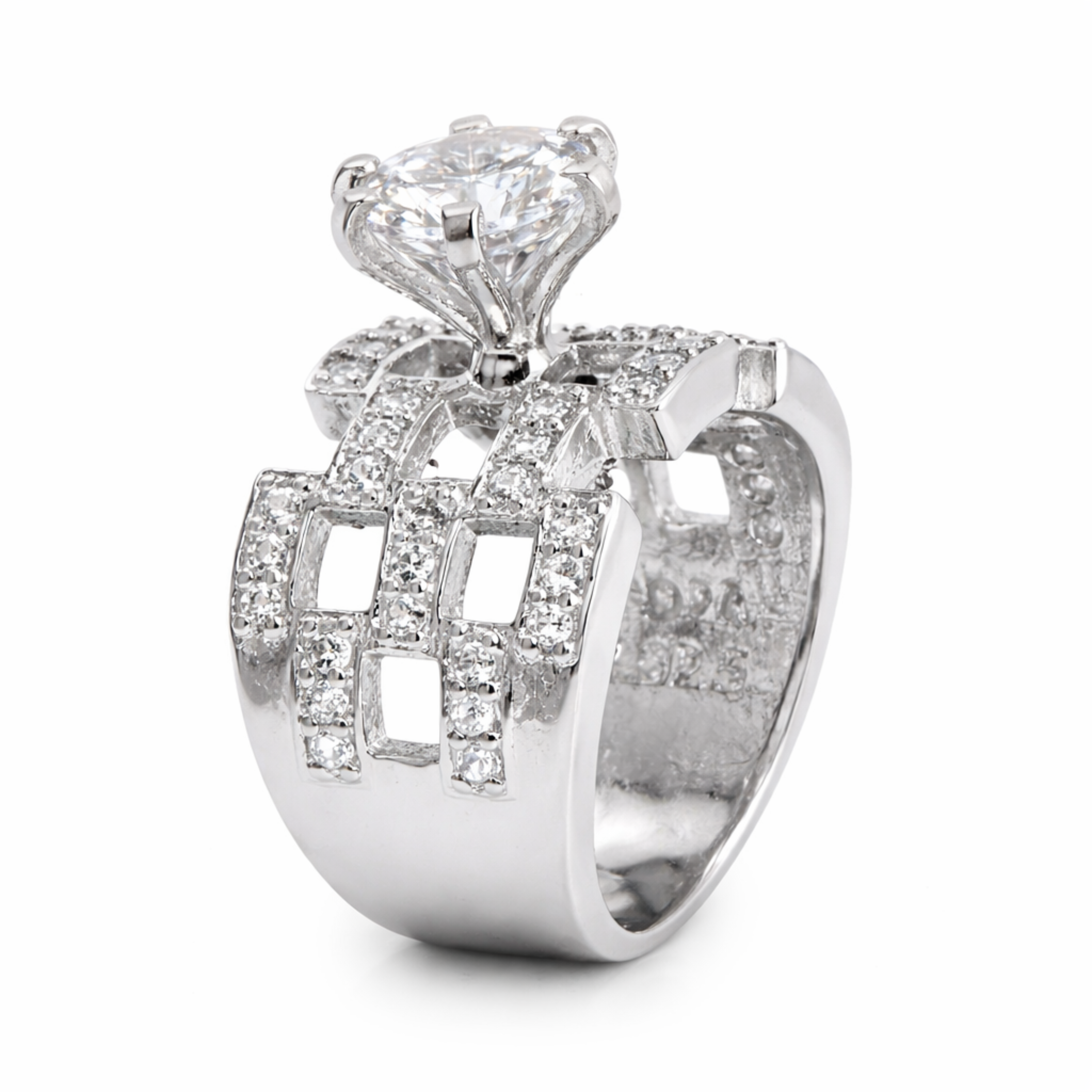 Eternity Diamond Dreams 925 sterling silver ring front view