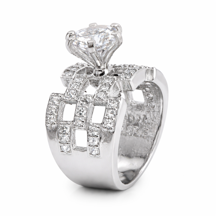 Eternity Diamond Dreams 925 sterling silver ring front view