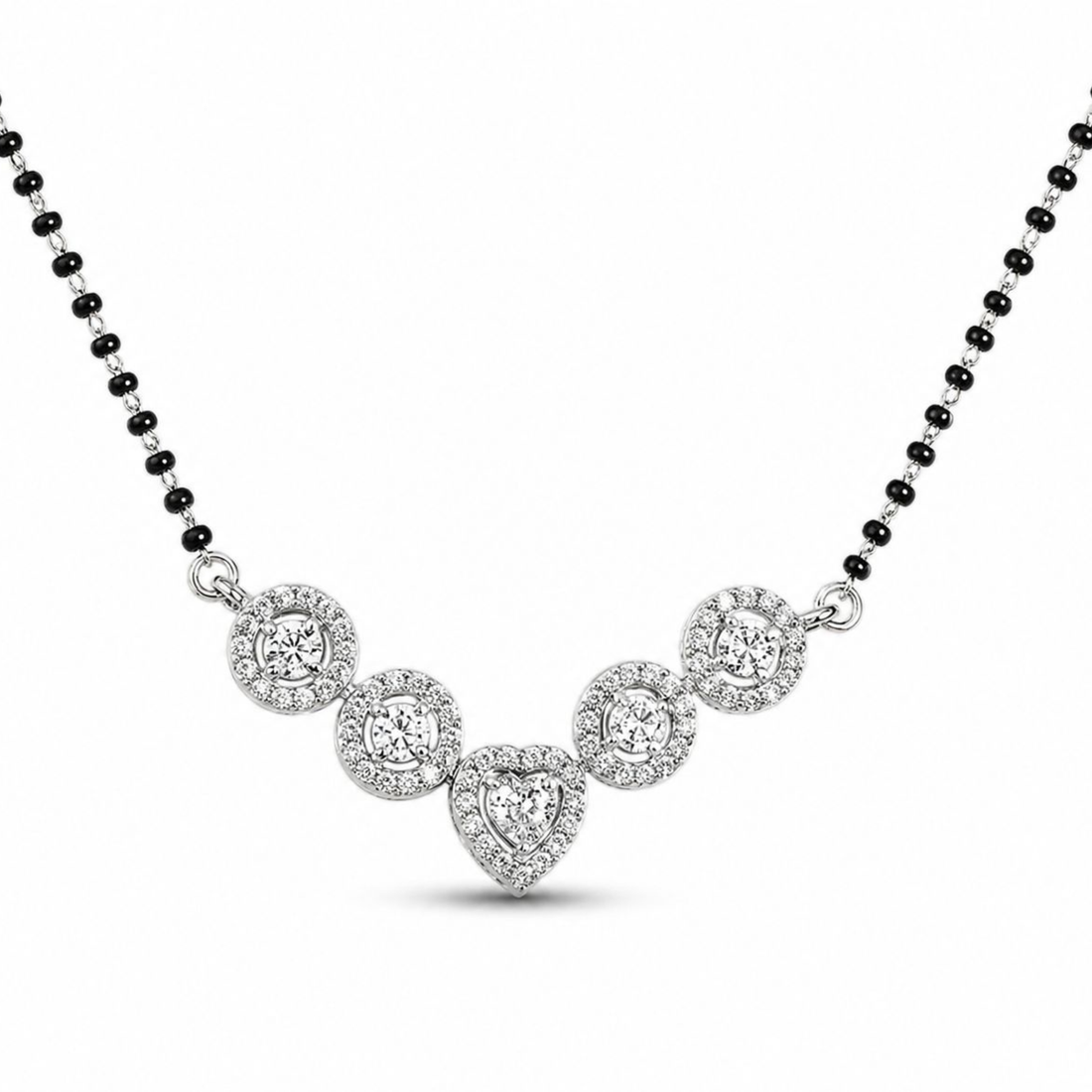 Forever Together sterling silver mangalsutra pendant alternate view