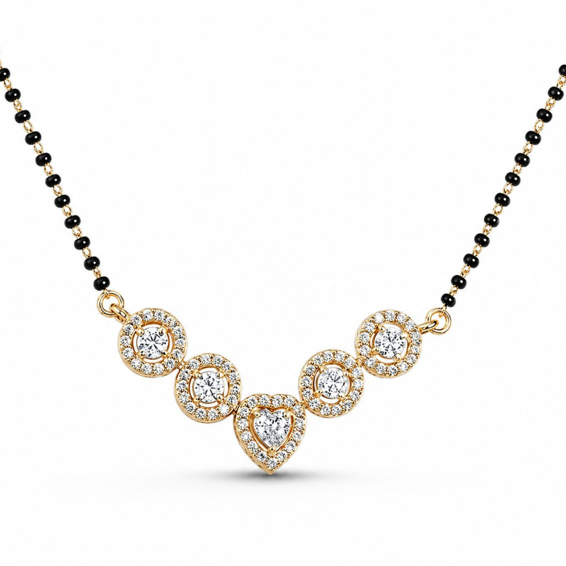 Forever Together 925 sterling silver mangalsutra pendant front view