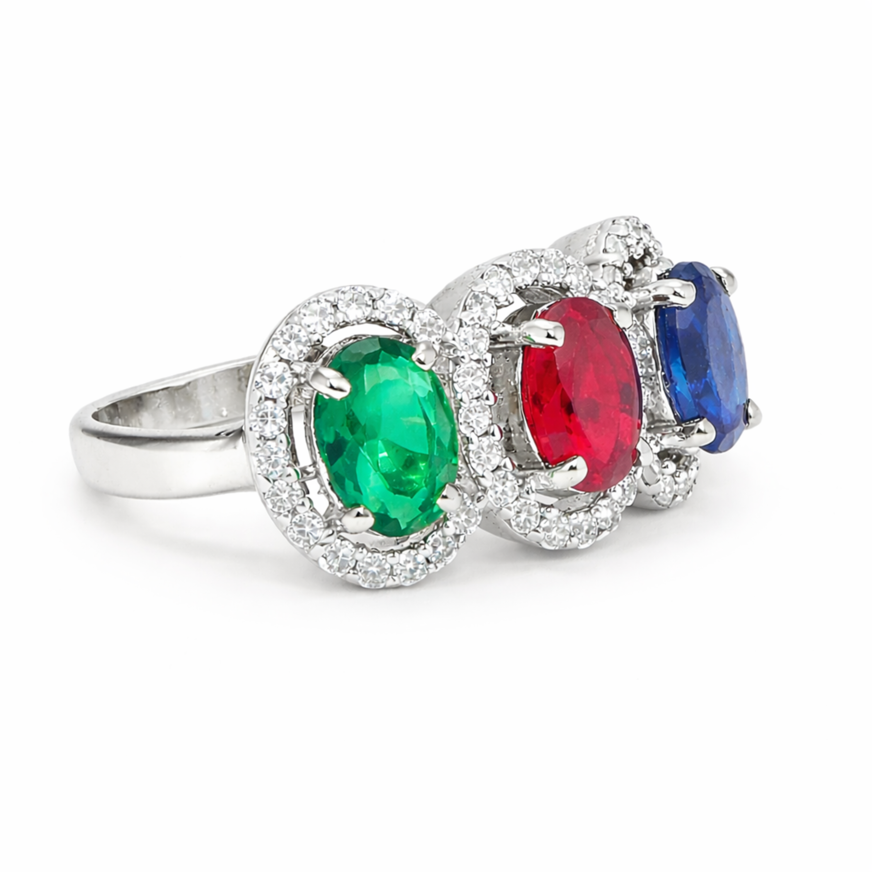 Fusion of Shades 925 sterling silver ring side angle view