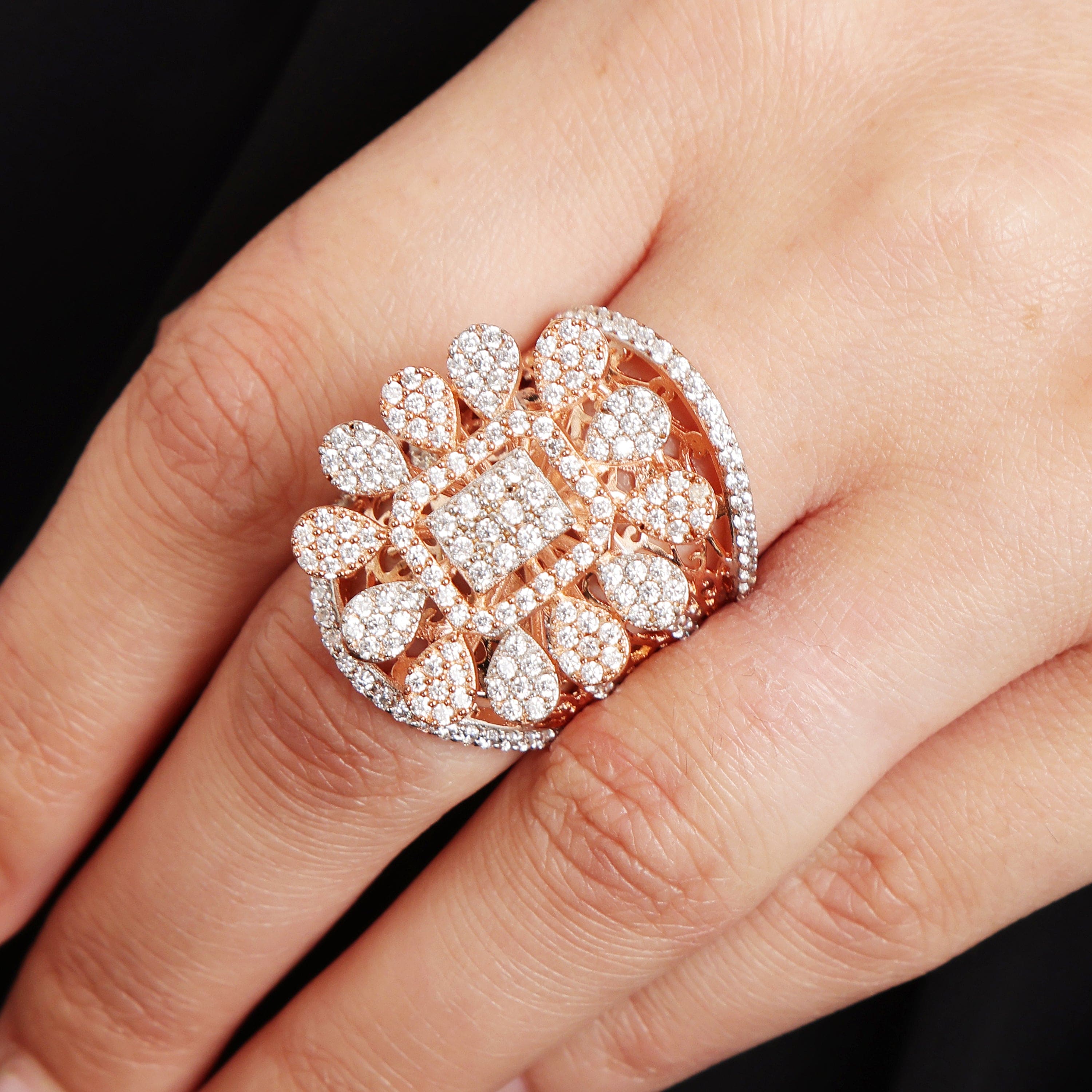 Glamourous Legacy sterling silver ring worn on hand