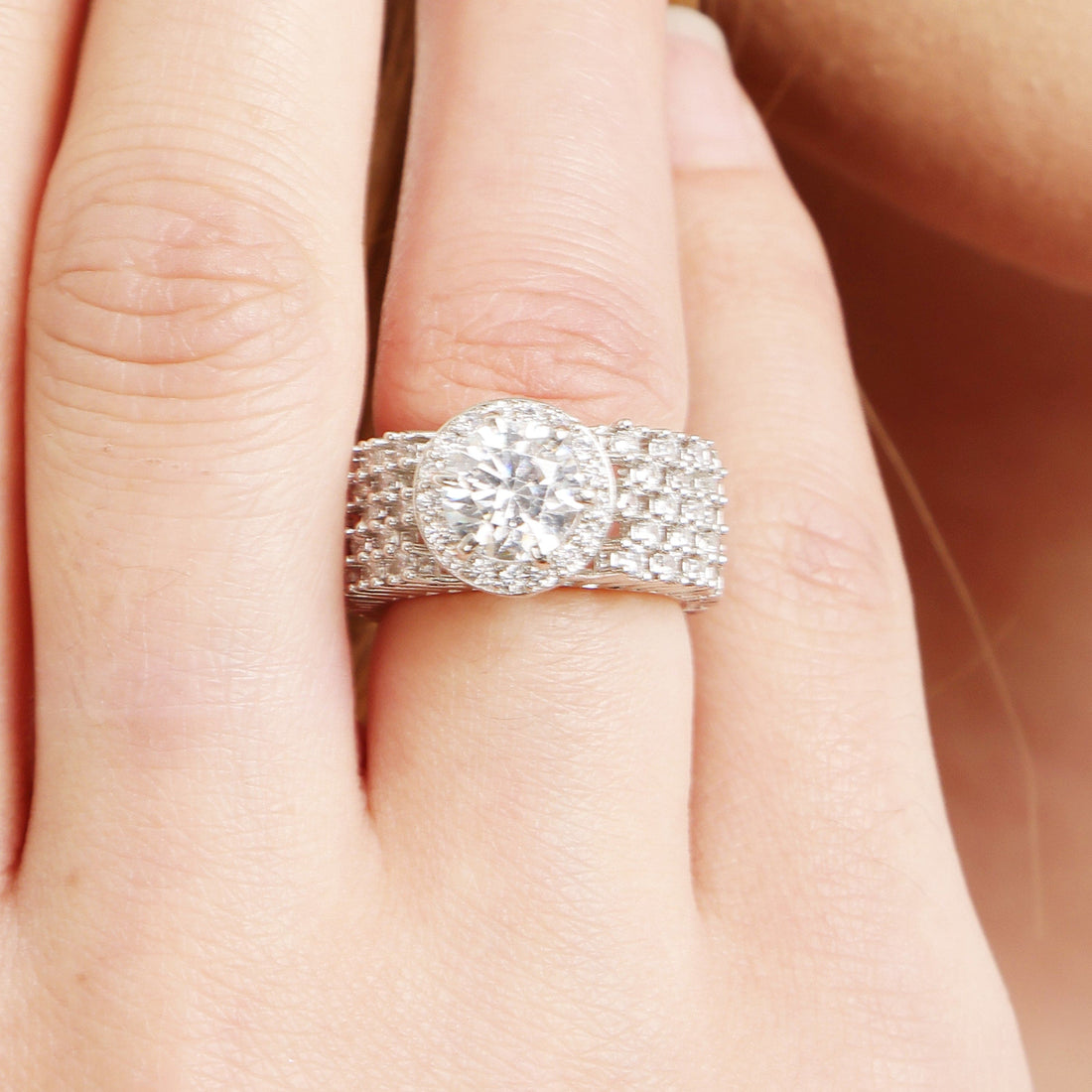 Golden Empire 925 sterling silver ring band detail