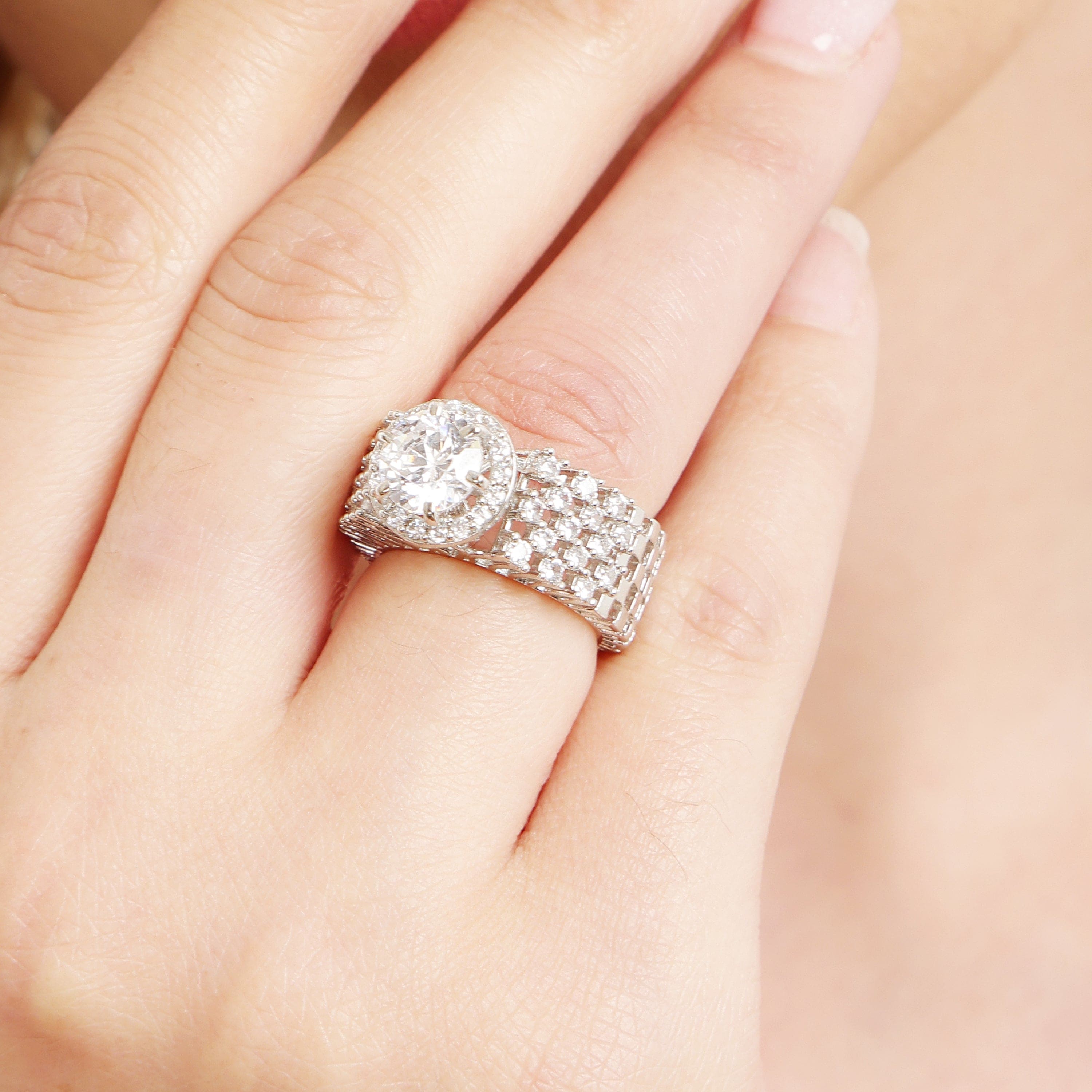 Golden Empire sterling silver ring close-up detail