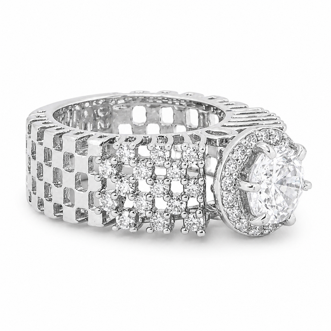 Golden Empire 925 sterling silver ring side angle view