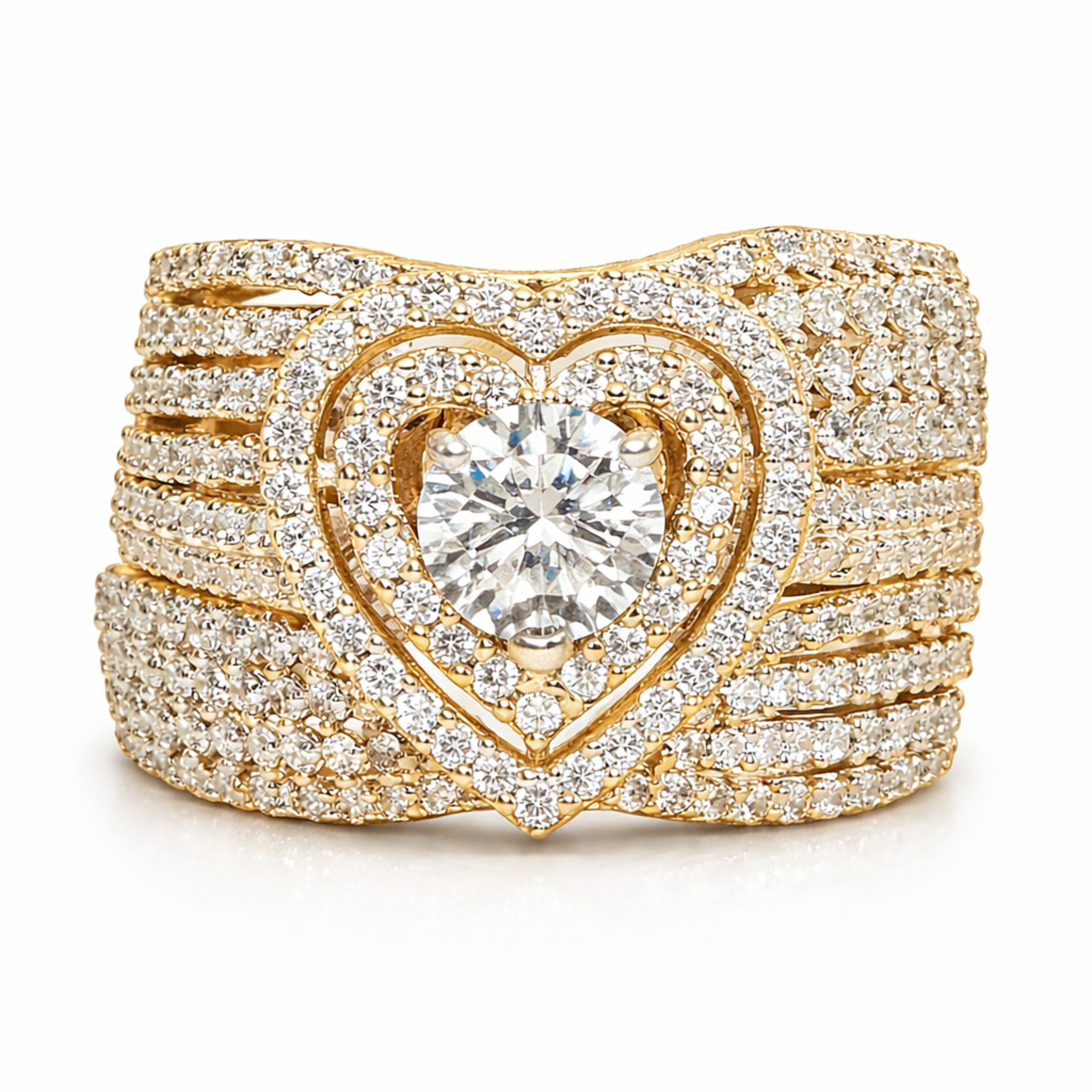 Heart's Desire 925 sterling silver ring front view