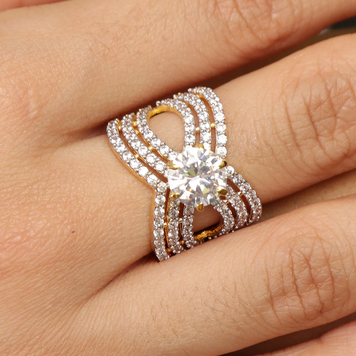 Infinity Tied sterling silver ring alternate angle view