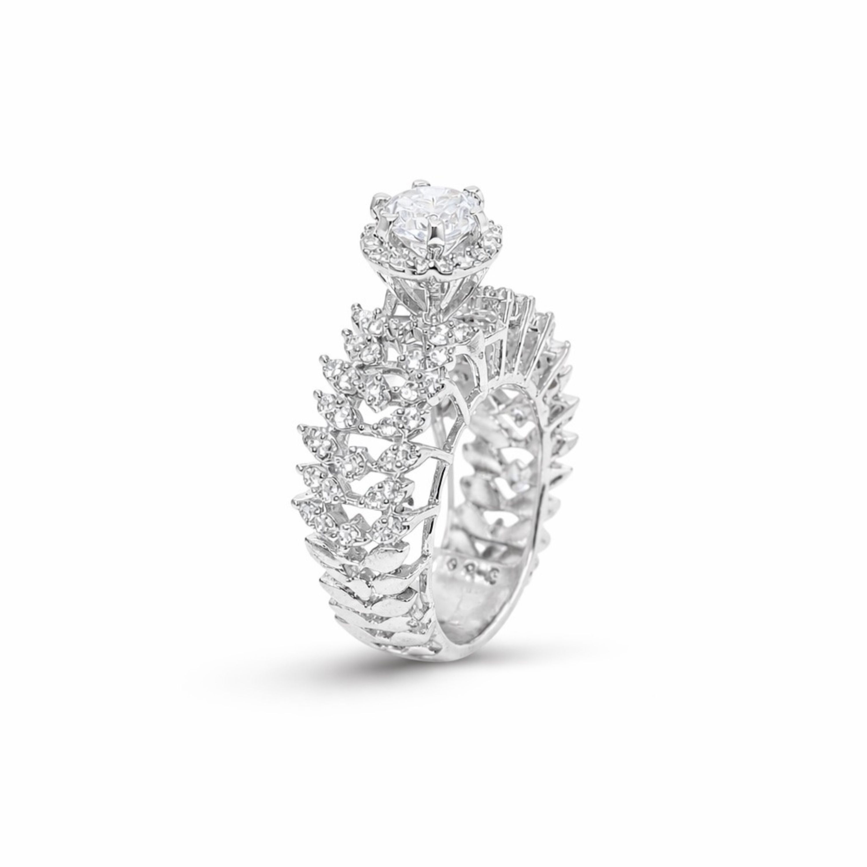 Interlocked Intricacy rose gold sterling silver ring alternate view