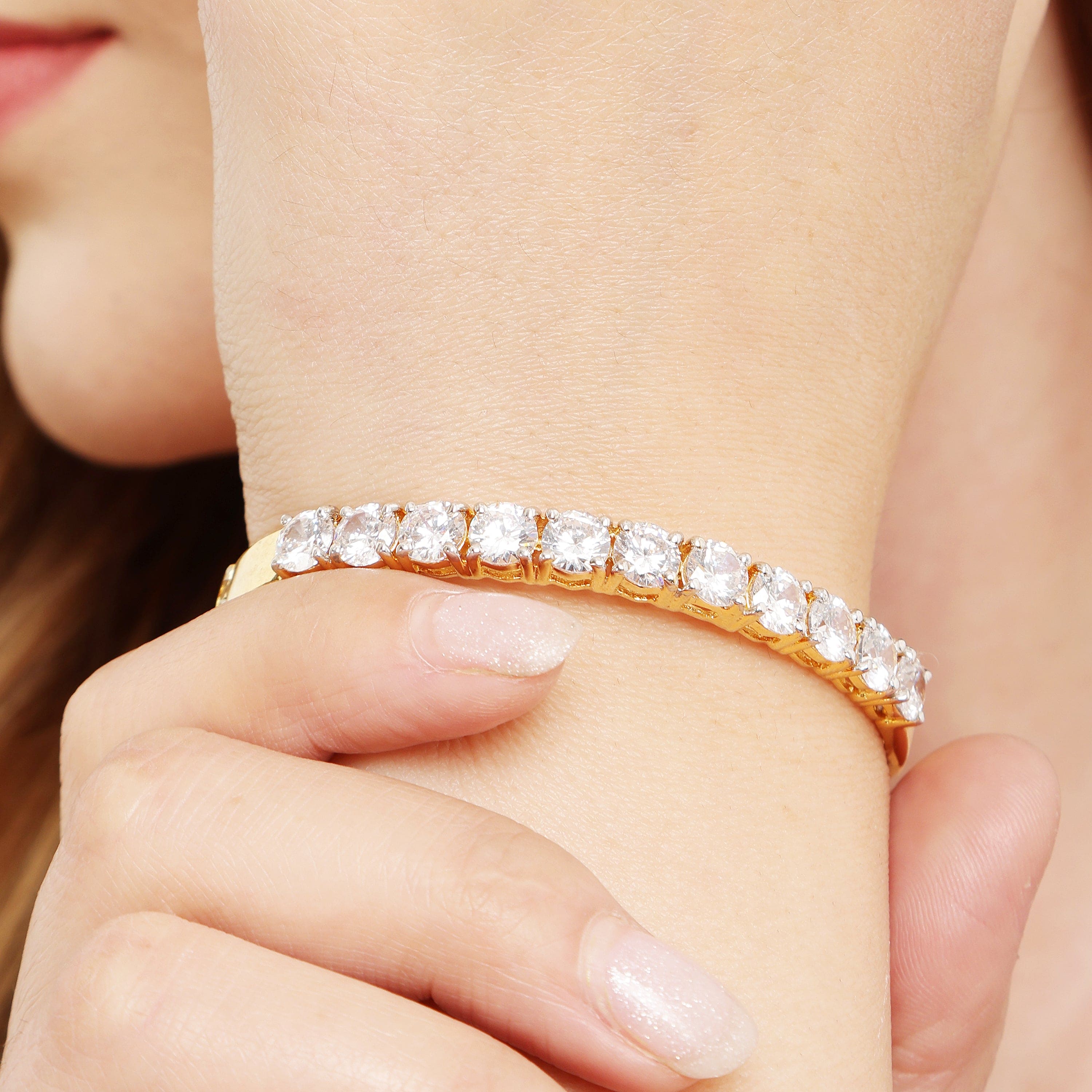 Linear Charm sterling silver bracelet close-up detail