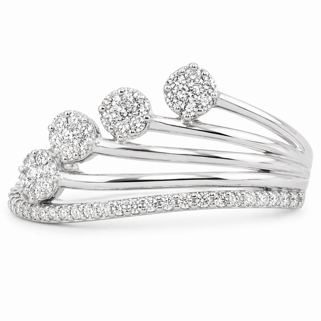 Lustra Band sterling silver ring alternate view