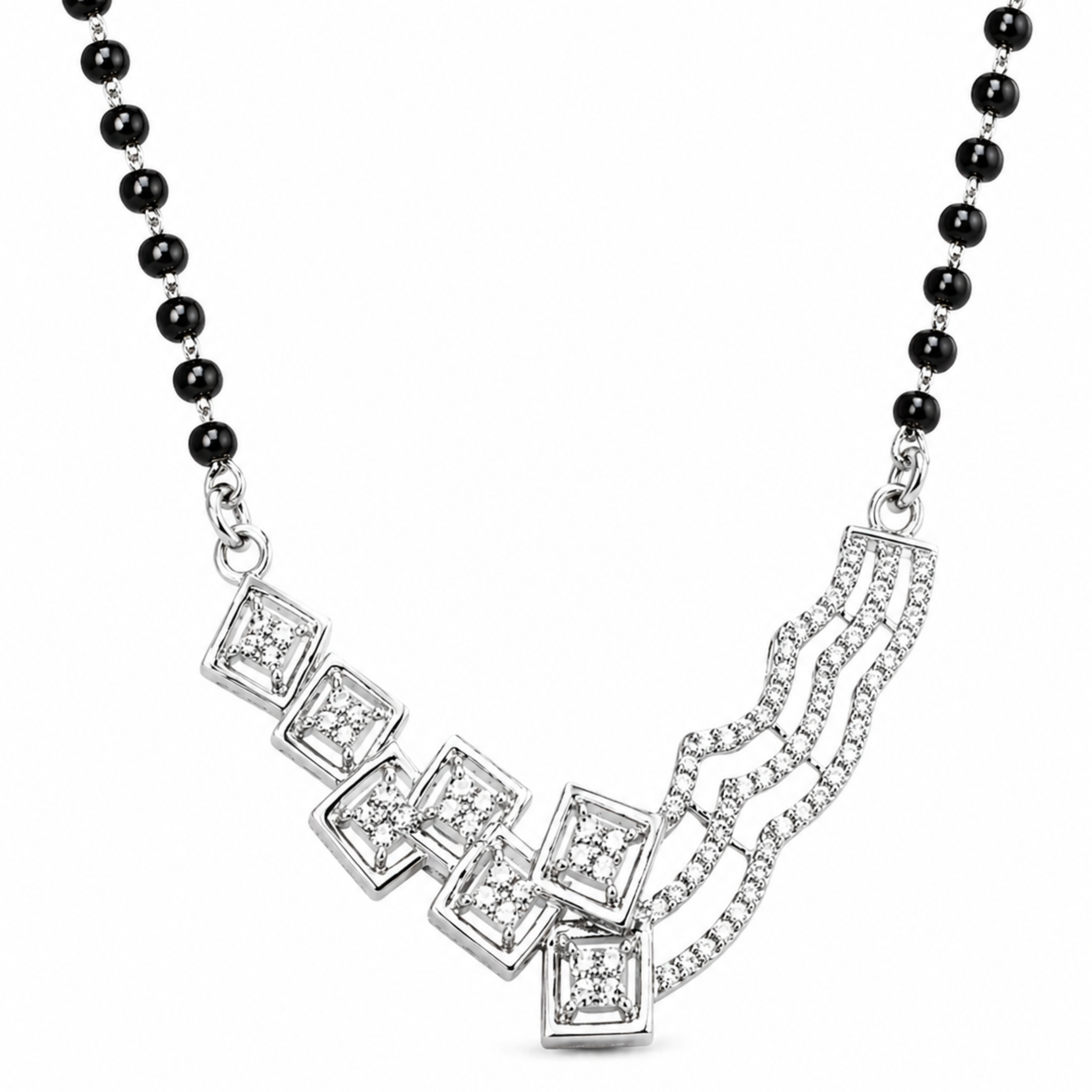 Magestic Seven Square sterling silver mangalsutra alternate view