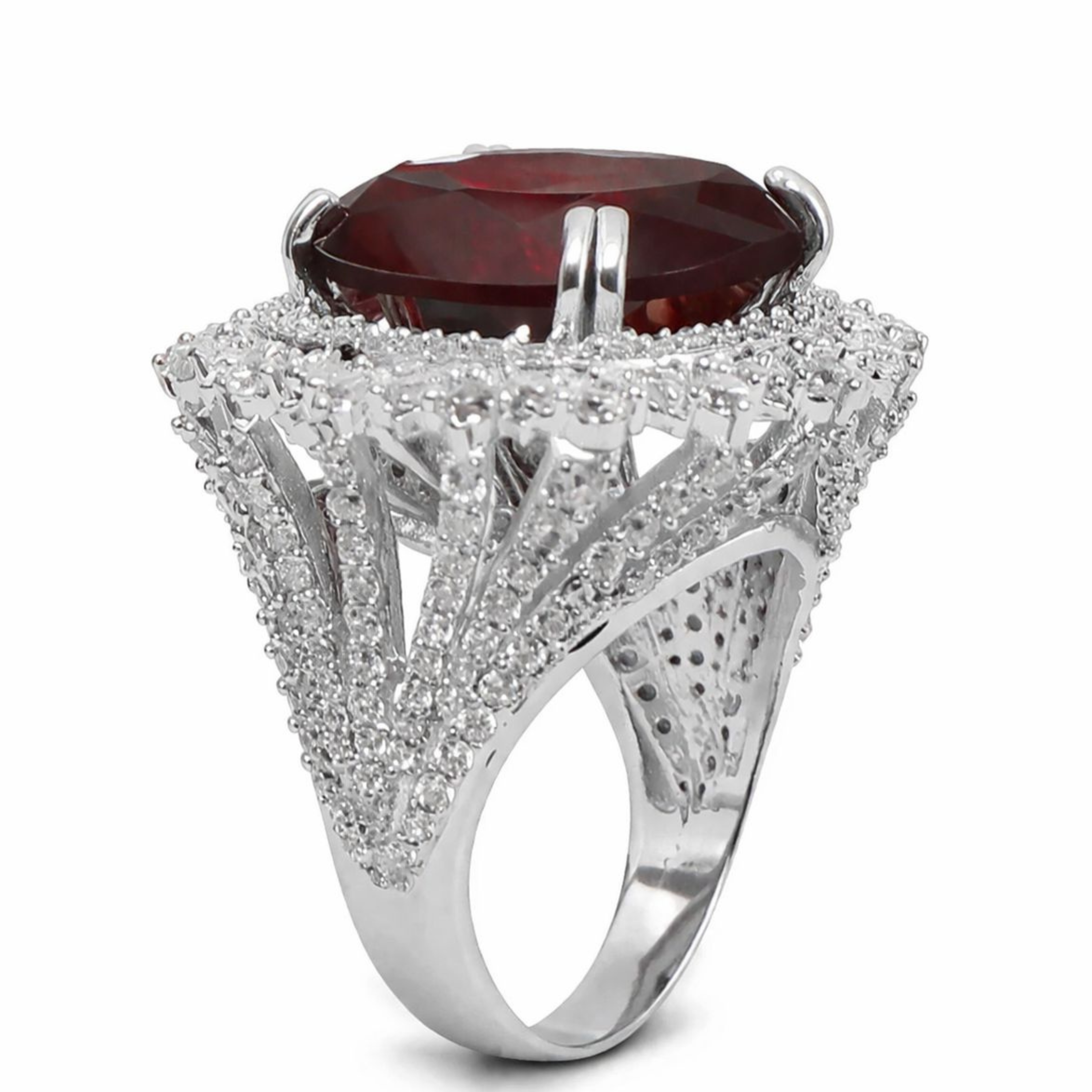 Magnificent Ruby Octa Love sterling silver ring alternate view
