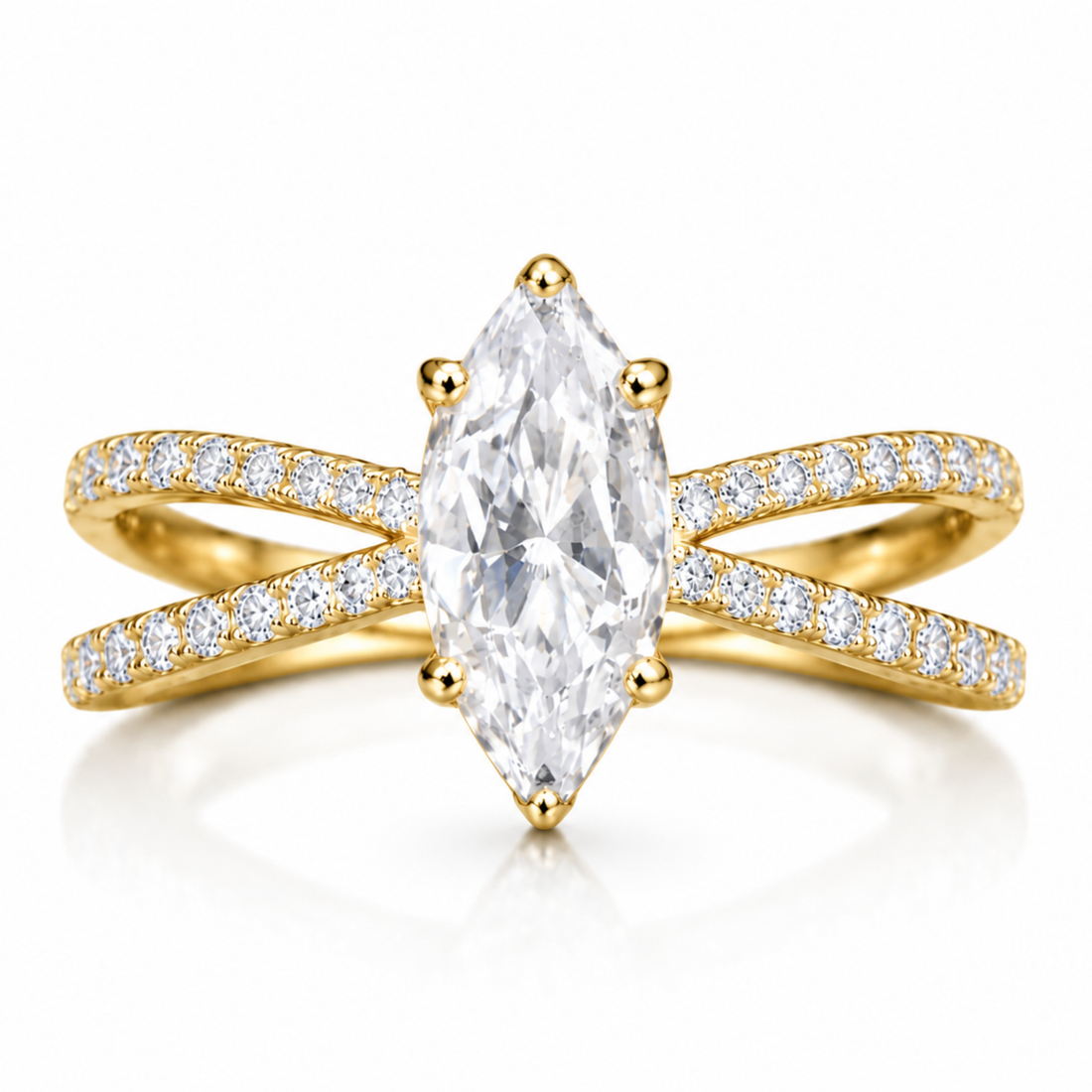 Starlight Marquise Crossover 925 Silver Ring