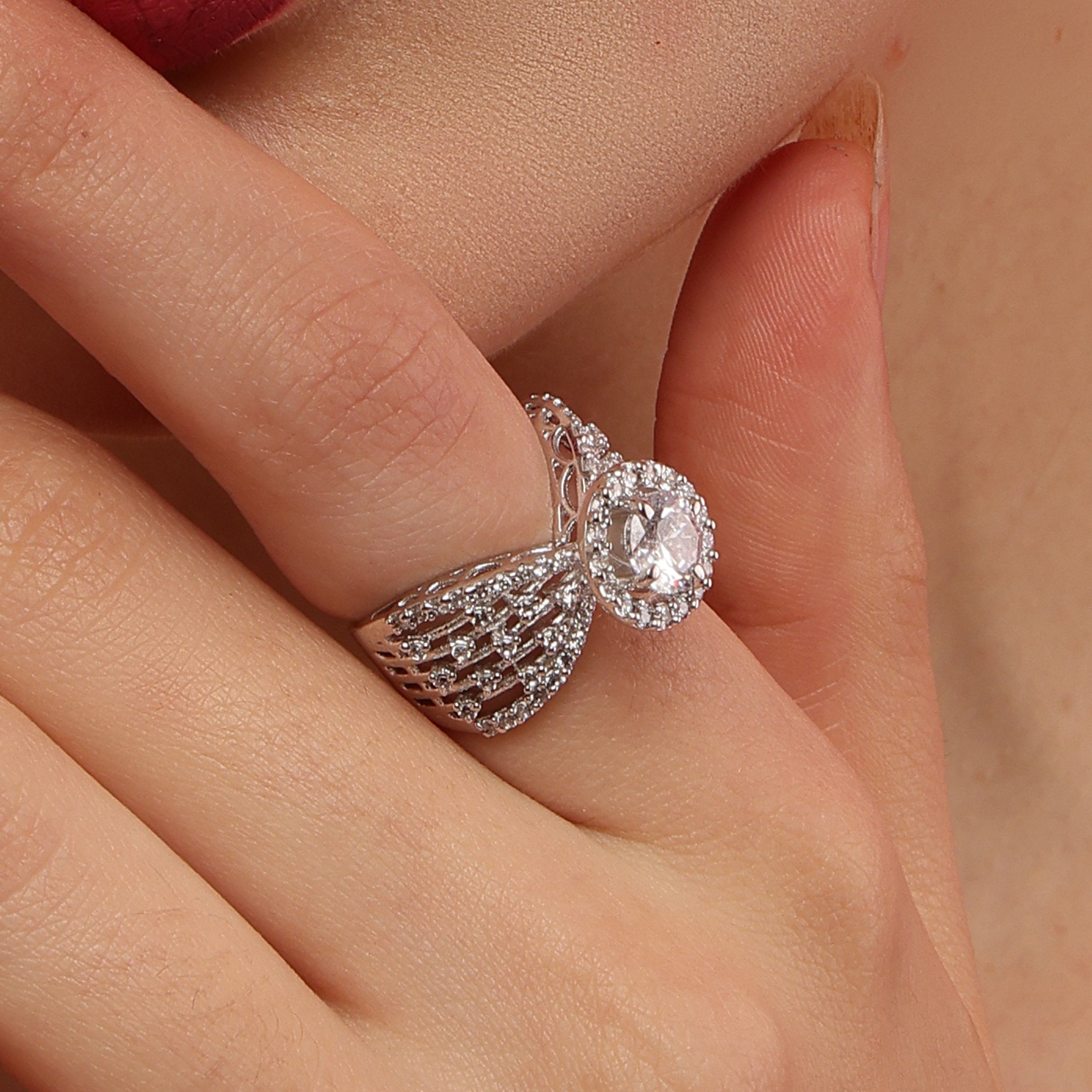Midnight Mirage sterling silver ring alternate view