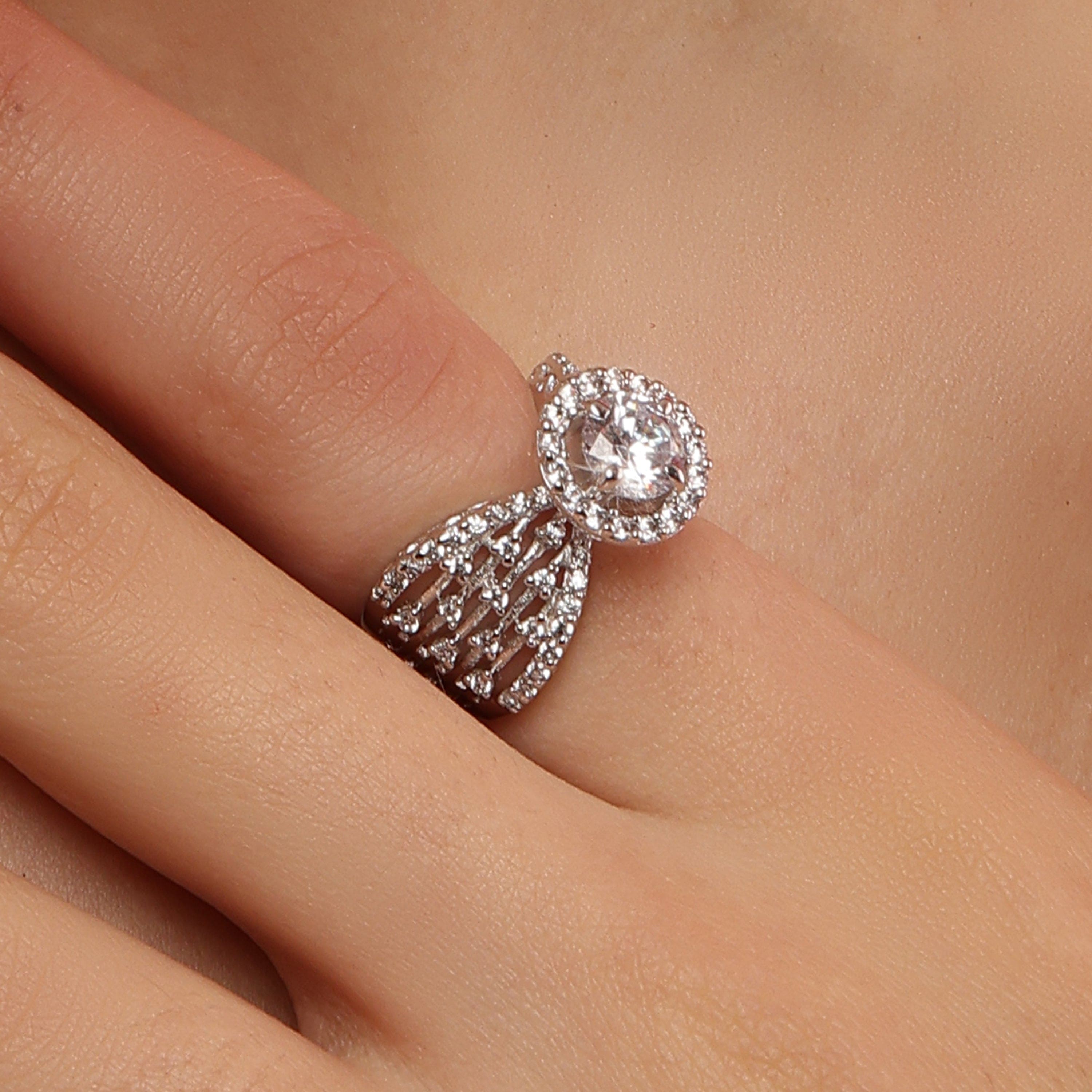 Midnight Mirage sterling silver ring close-up detail
