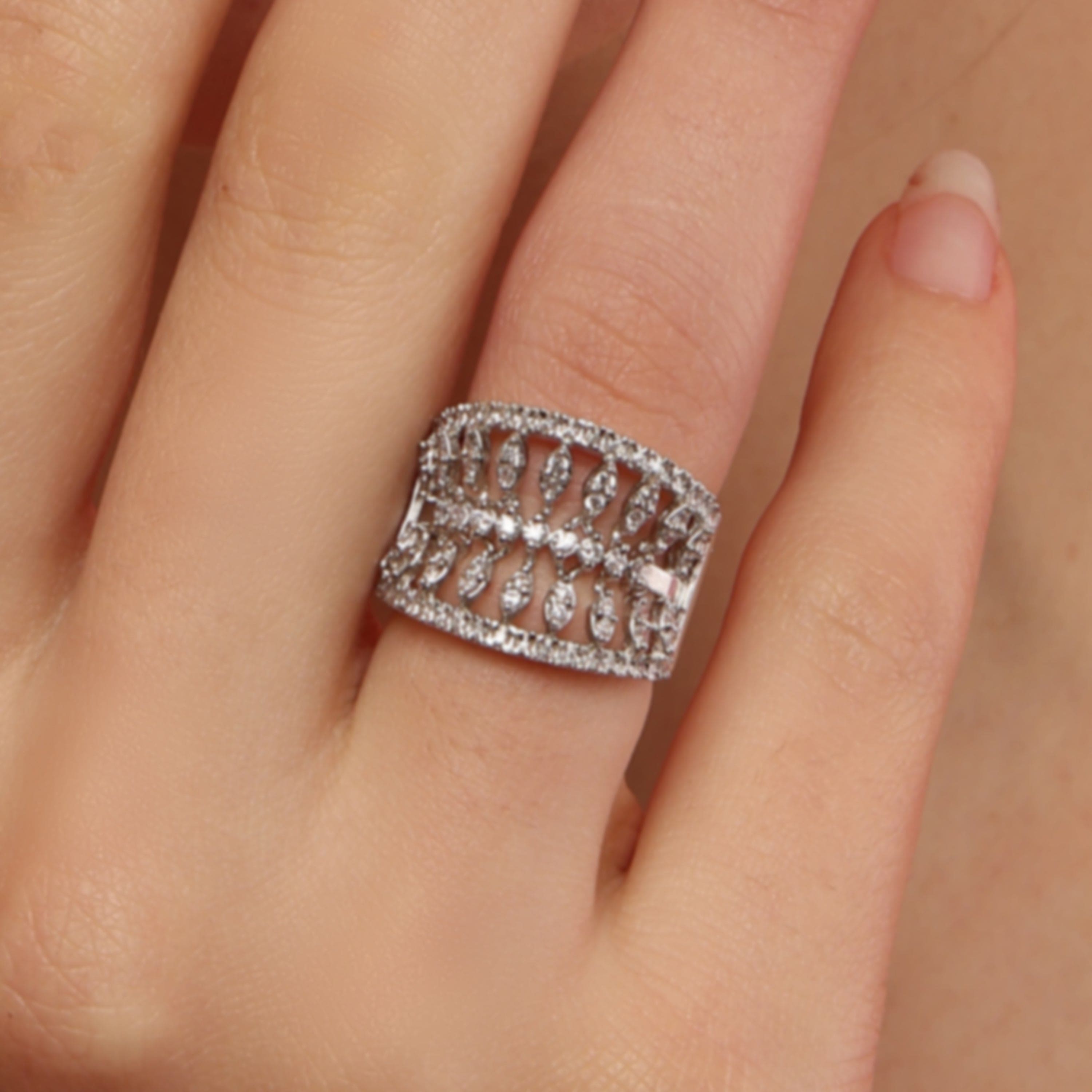 Mystic Moonstone Band Ring sterling silver ring additional view