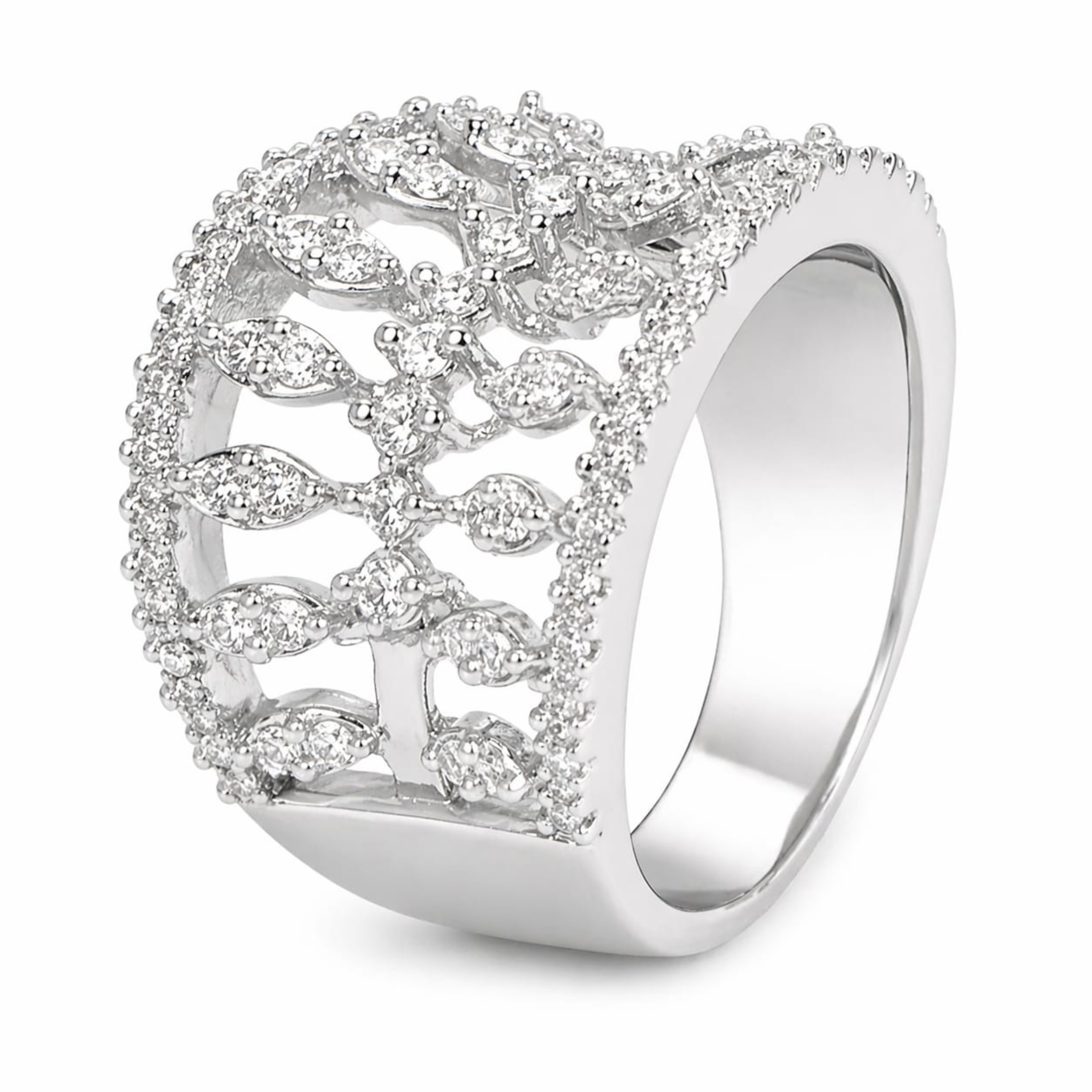 Mystic Moonstone band 925 sterling silver ring front view