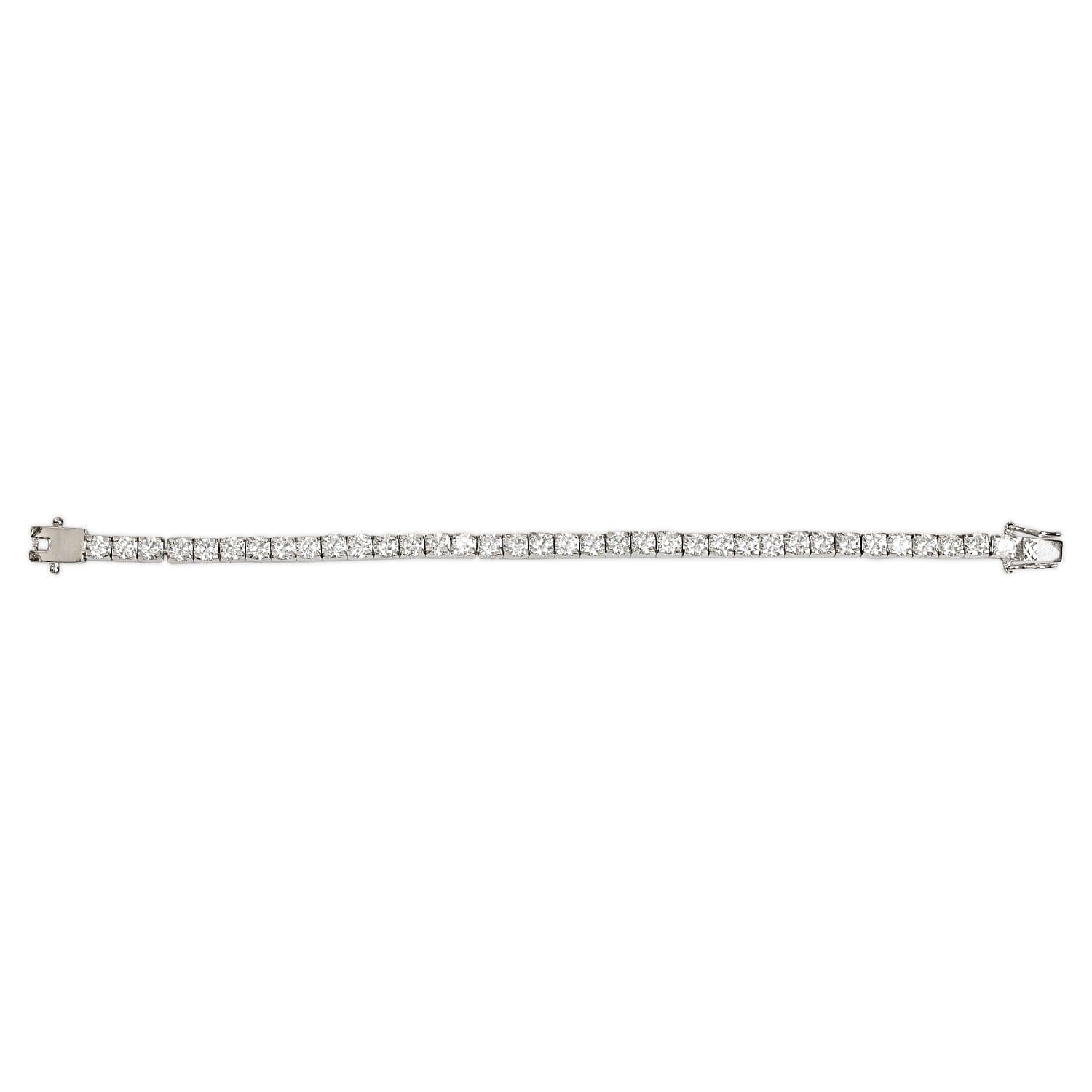 Nakshatra Single Line sterling silver bracelet side angle view