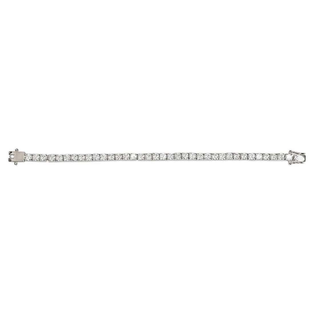 Nakshatra Single Line sterling silver bracelet side angle view
