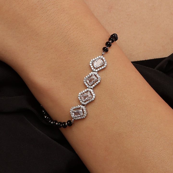 Ocean's Embrace Mangalsutra 925 sterling silver bracelet front view