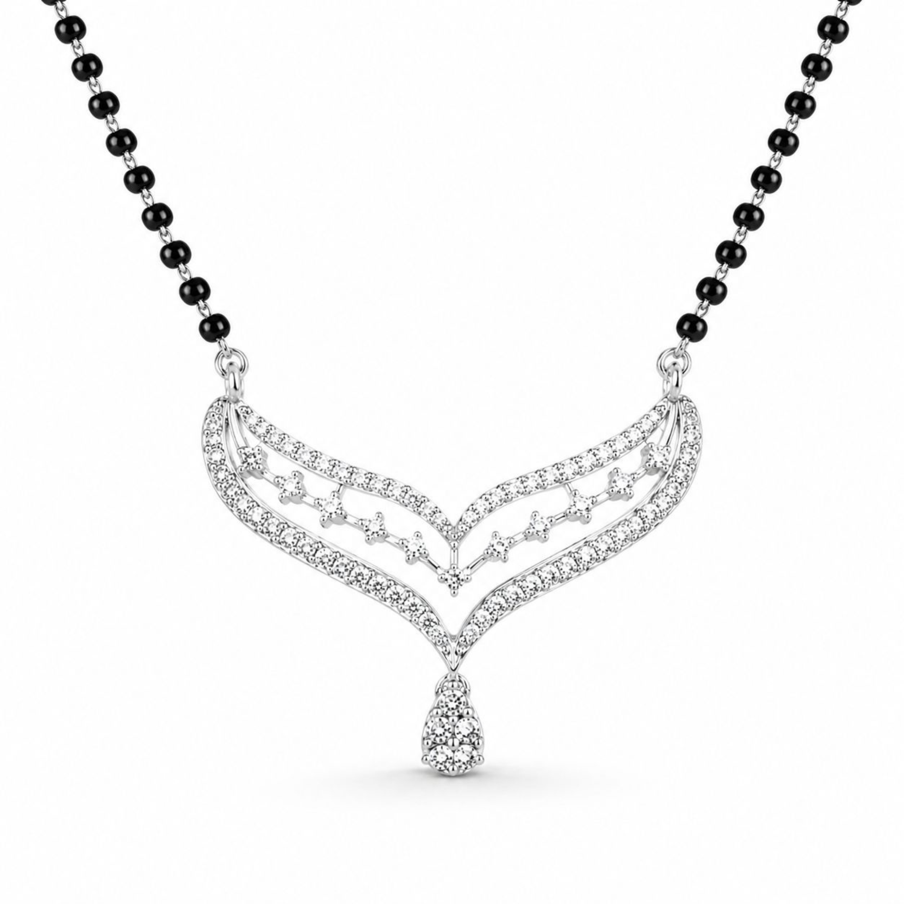 Pavitra Bandhan sterling silver mangalsutra pendant detail