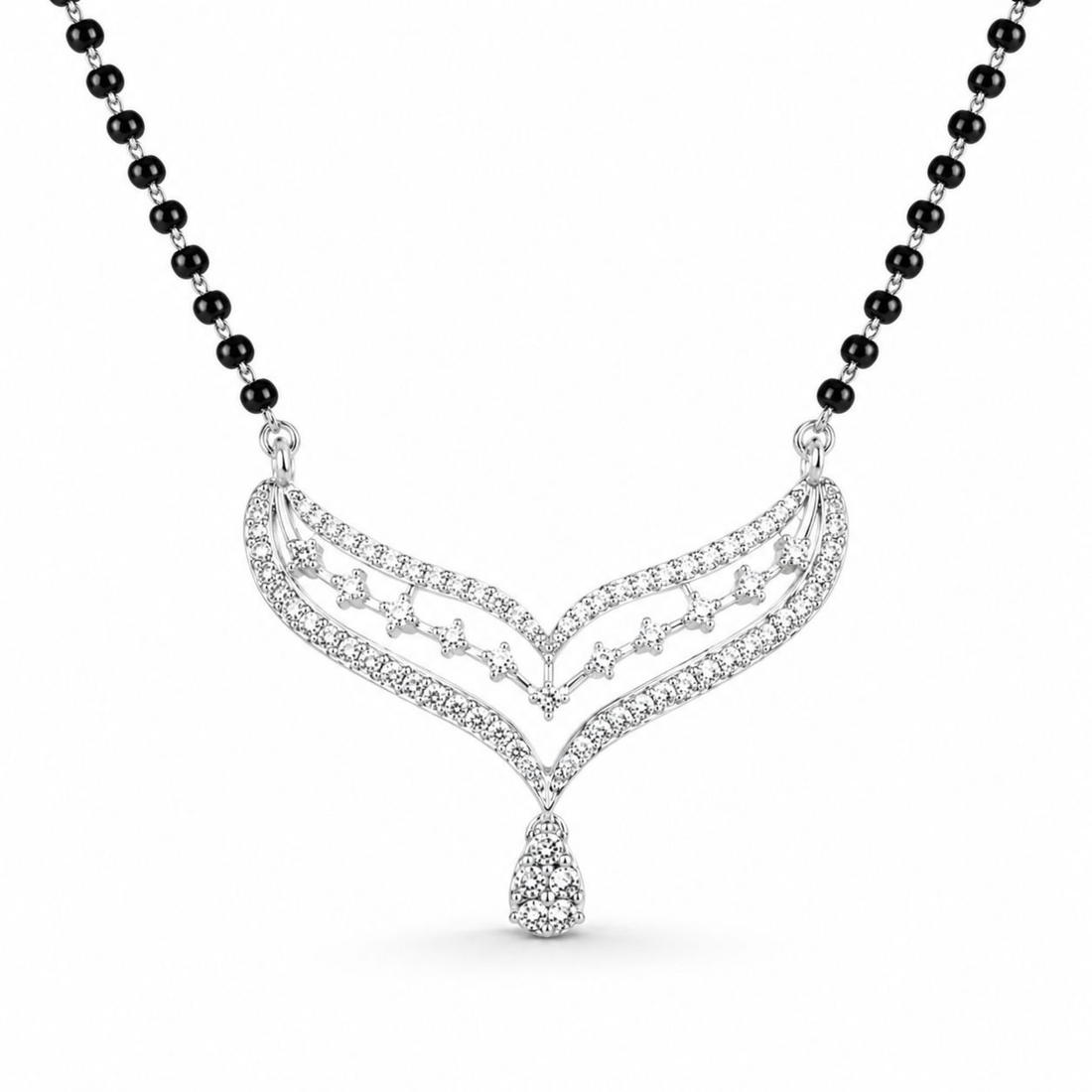 Pavitra Bandhan sterling silver mangalsutra pendant detail
