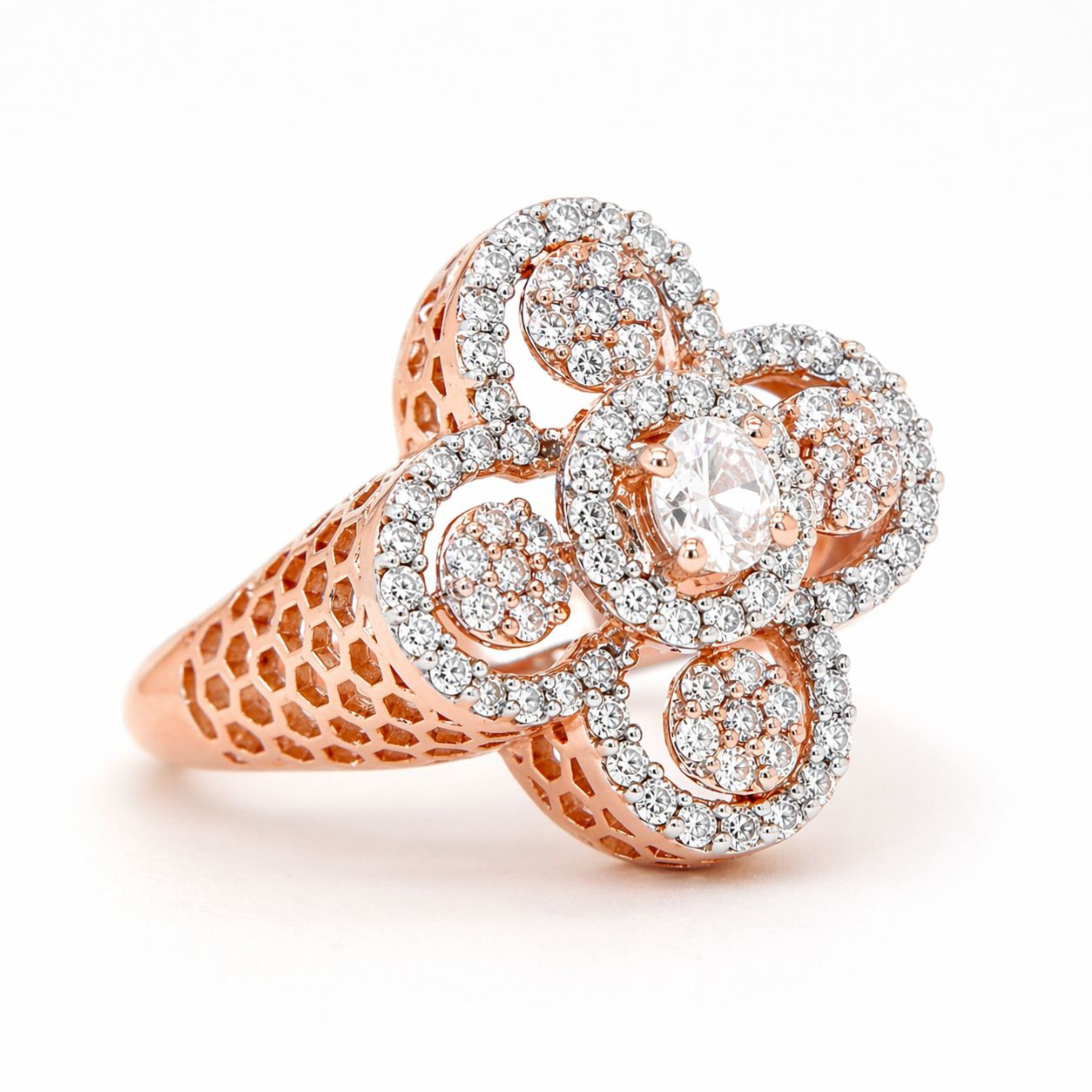 Petal Whisper 925 sterling silver ring alternate angle view