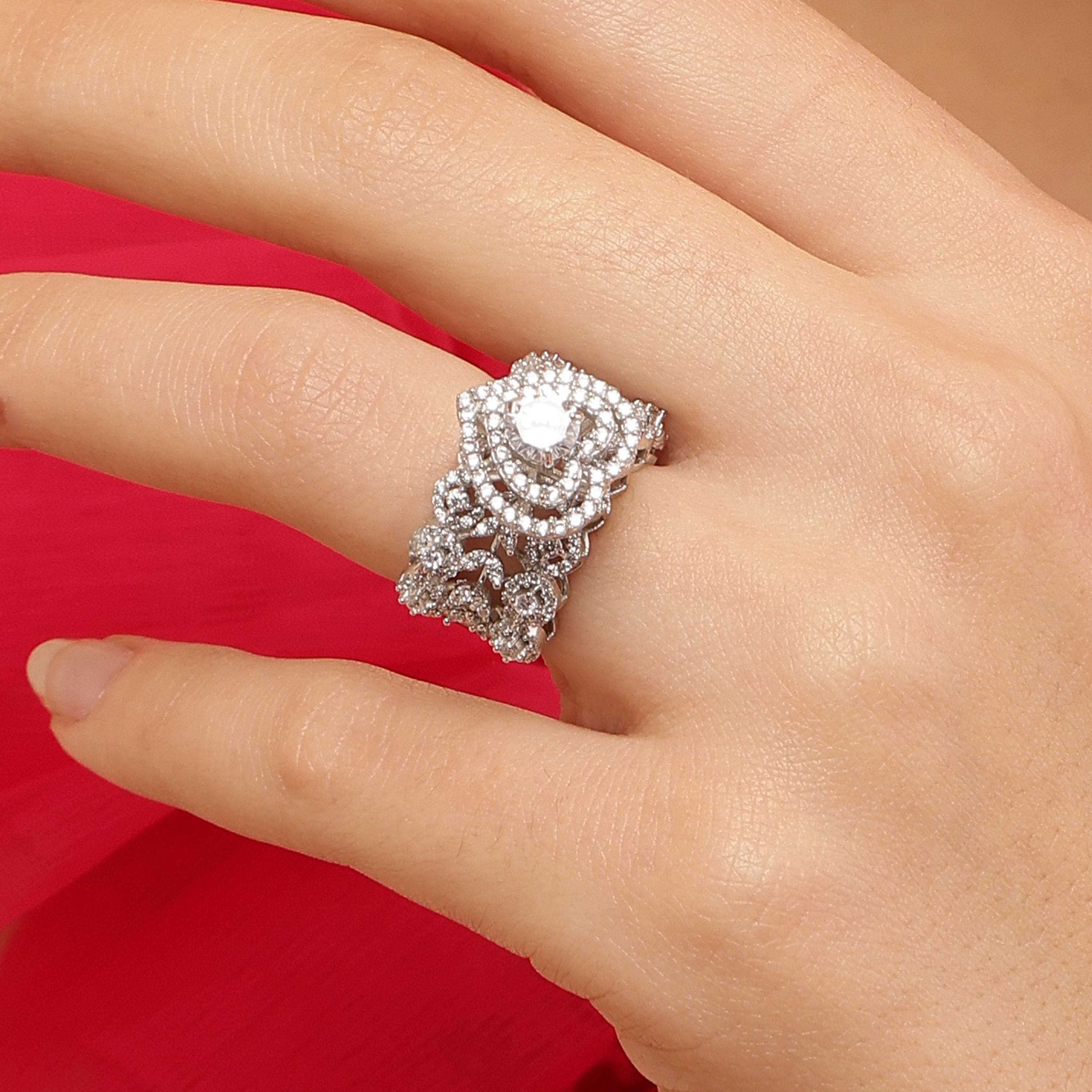 Precious Heart Promise sterling silver ring close-up detail