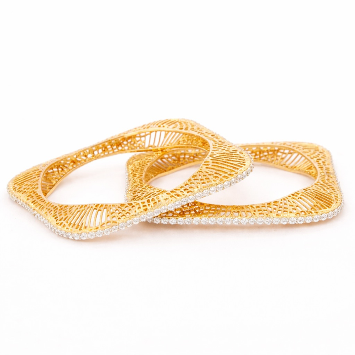 Precise Perfection 925 sterling silver bangle front view