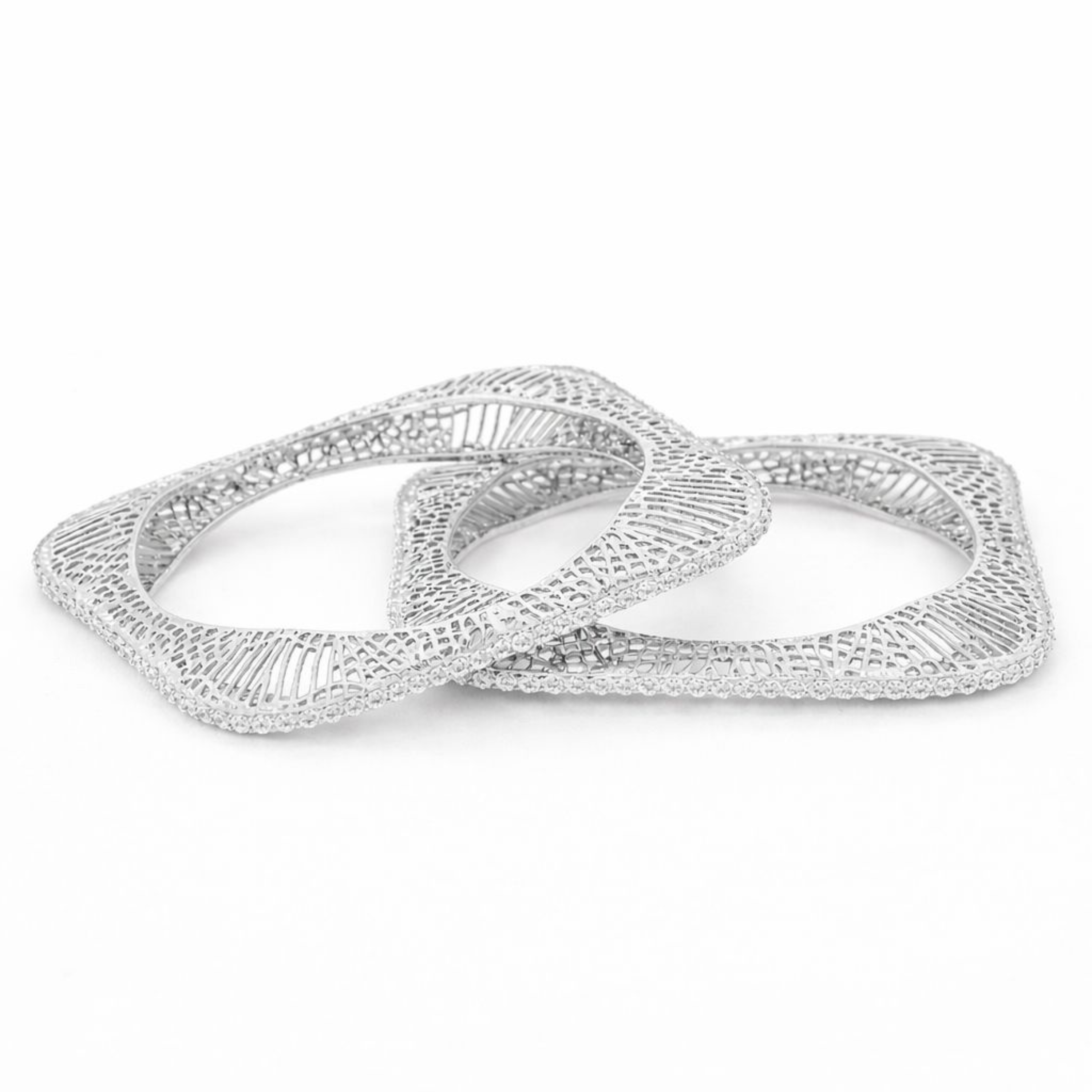 Precise Perfection sterling silver bangle lifestyle shot