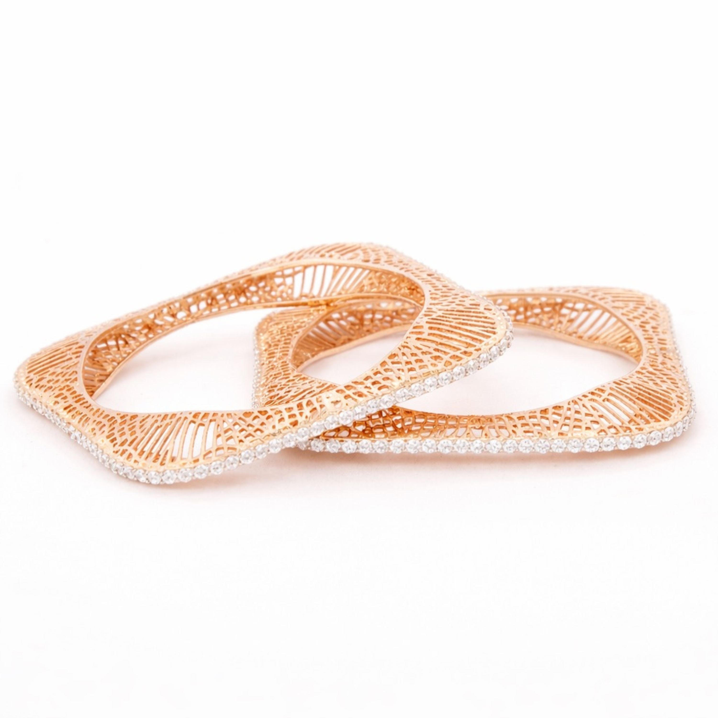 Precise Perfection 925 sterling silver bangle side angle view