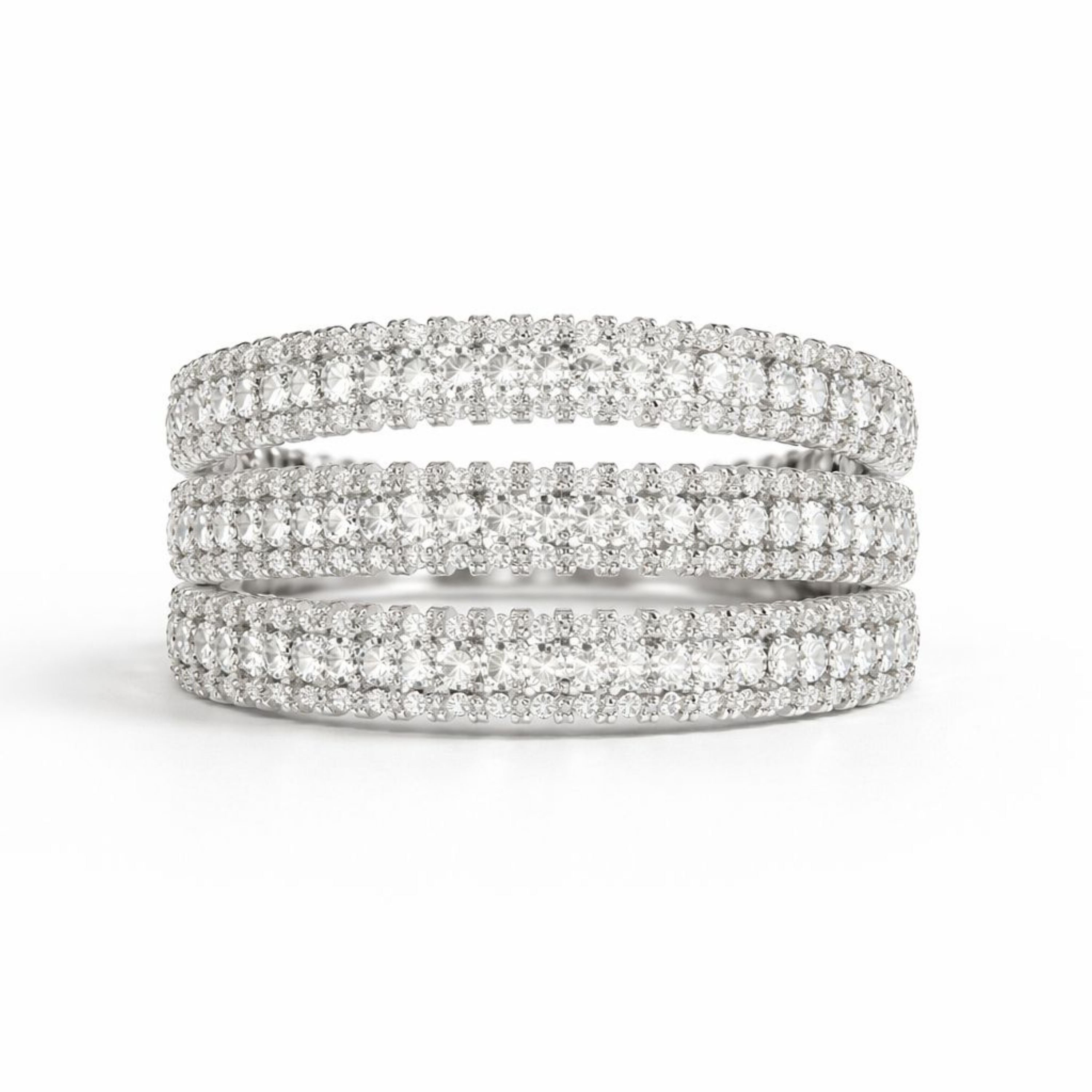 Promise in Silver minimal 925 sterling silver ring front view