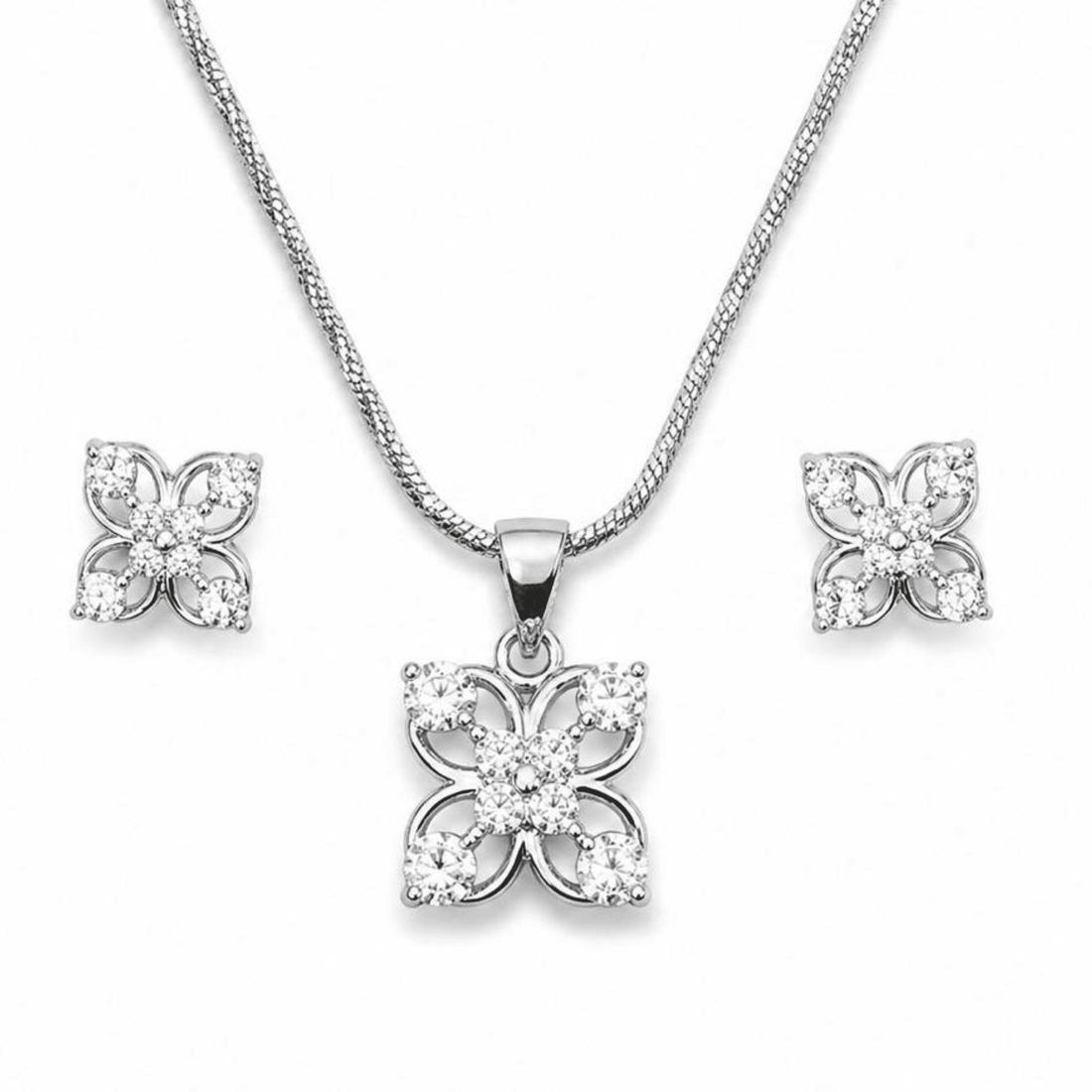 Radiance Redefined 925 sterling silver pendant set front view