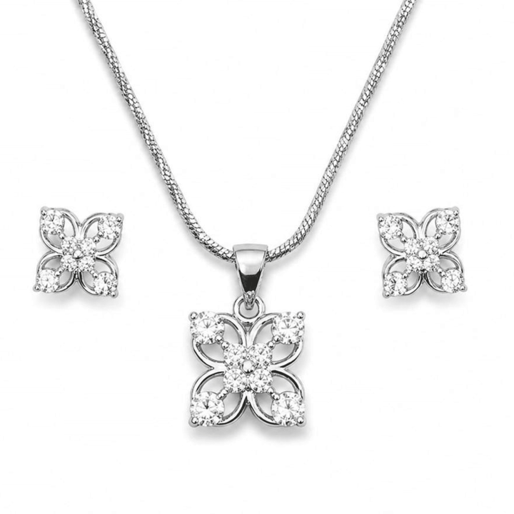 Radiance Redefined 925 sterling silver pendant set front view