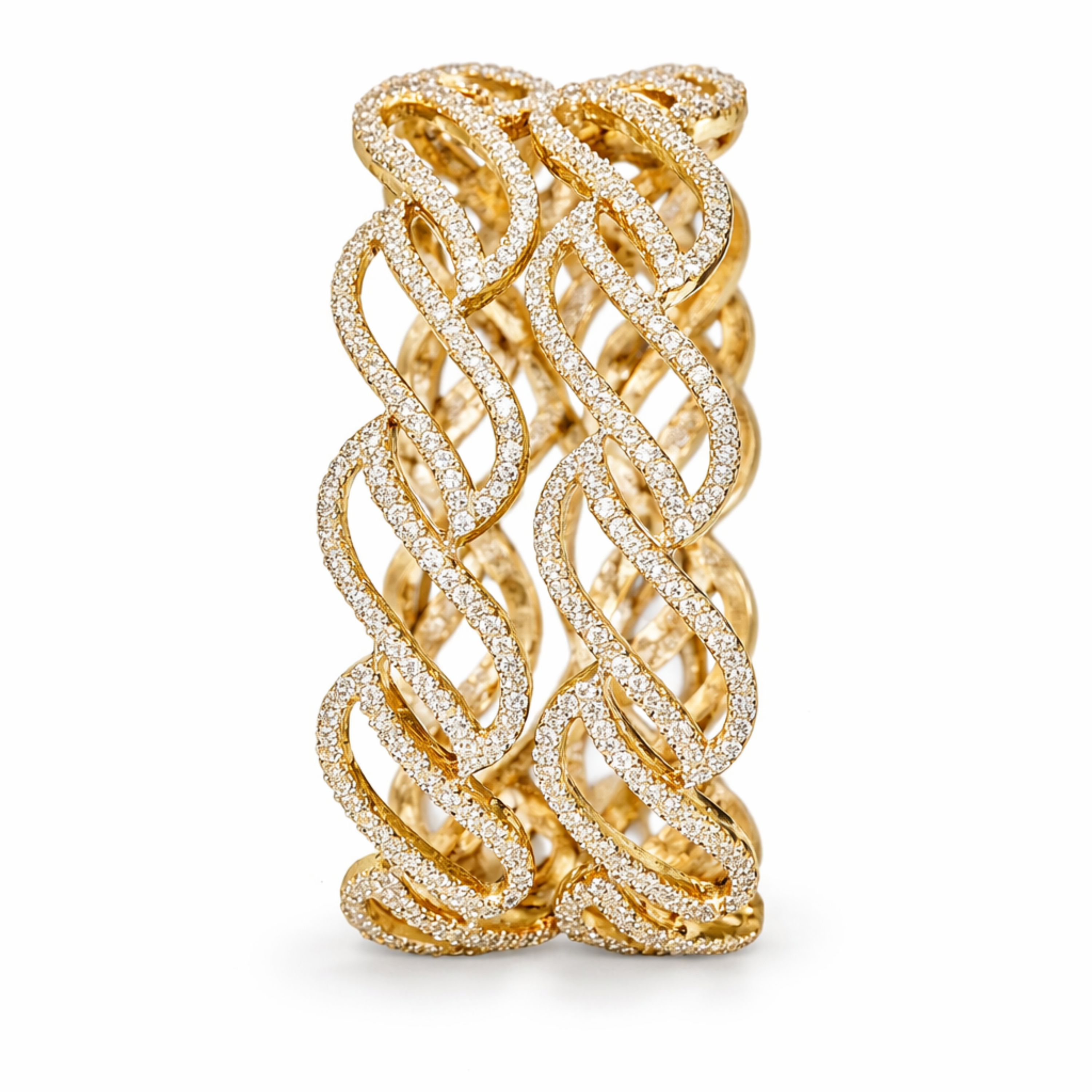 Radiant Swirl sterling silver bangle lifestyle shot