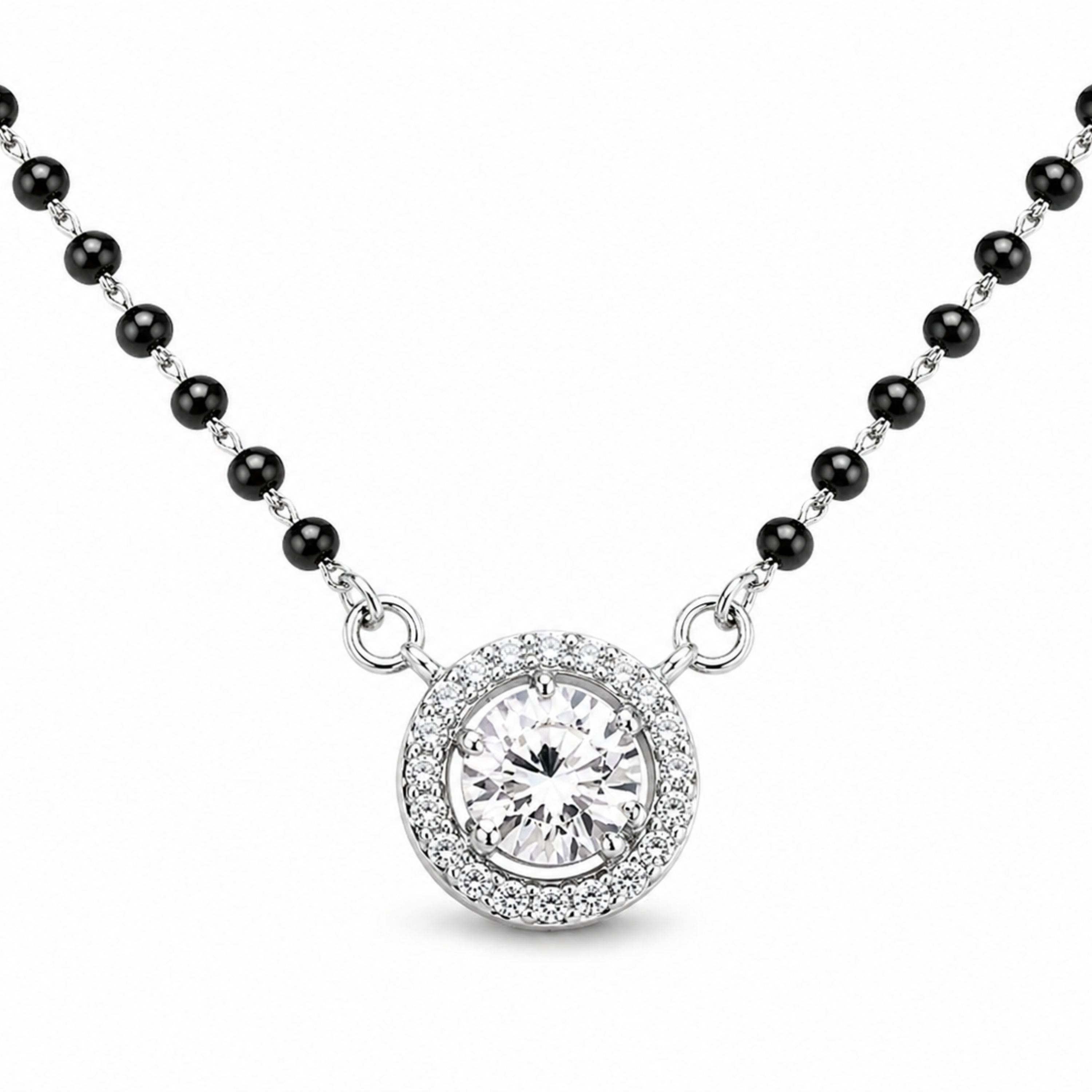 Radiant Union 925 sterling silver mangalsutra front view