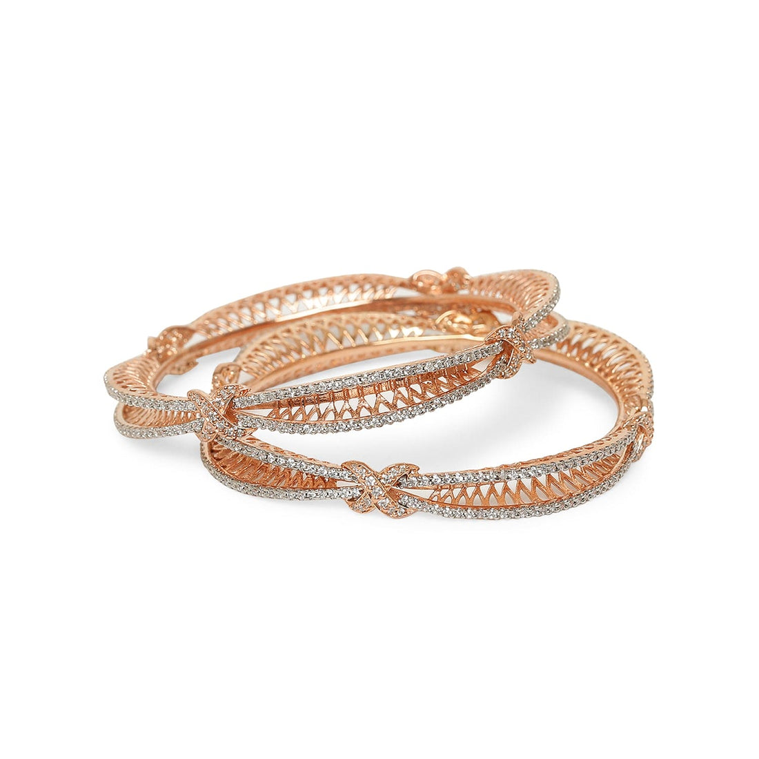 Rosette Diamond 925 sterling silver bangle worn on wrist