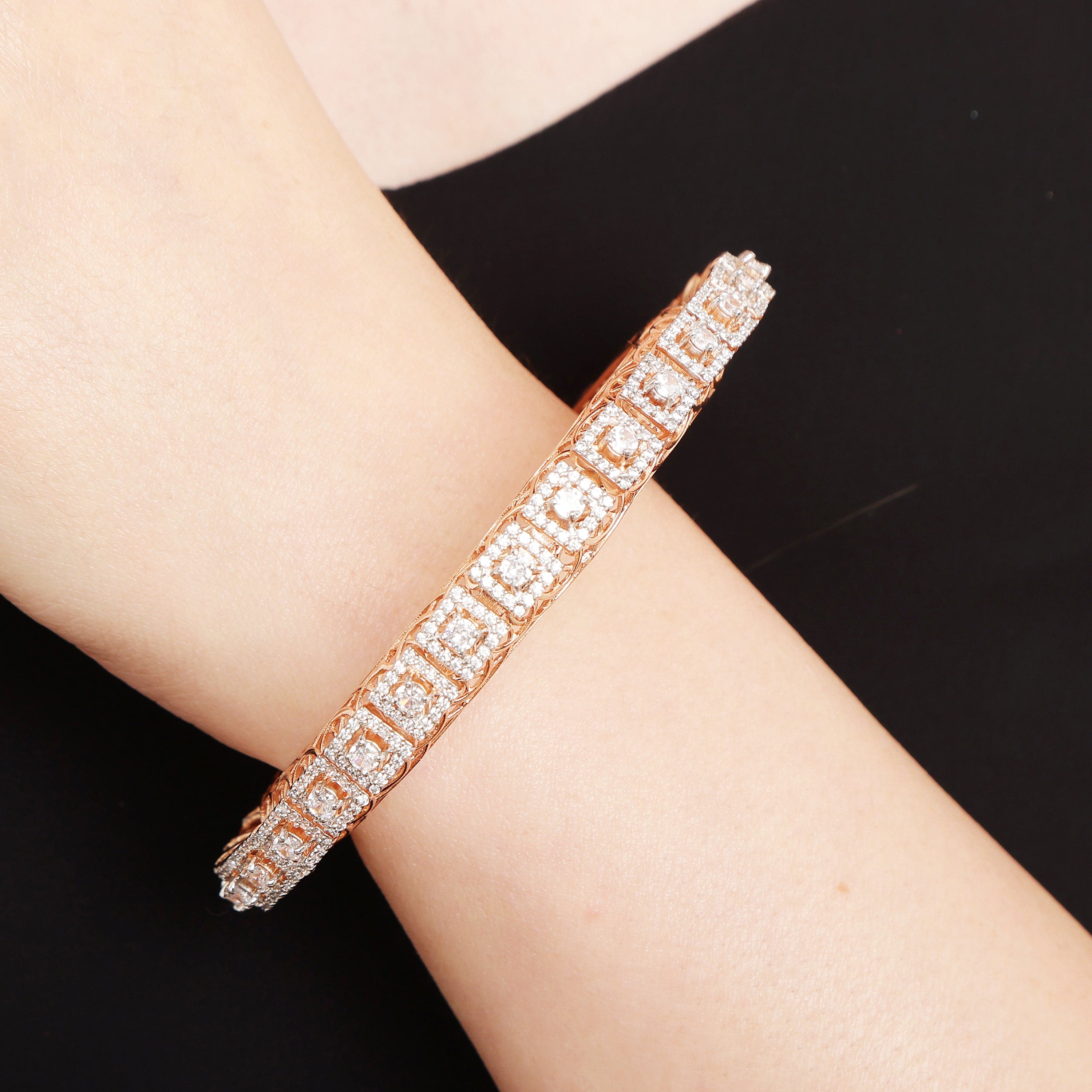 Royal Embers Pacheli sterling silver bangles close-up detail
