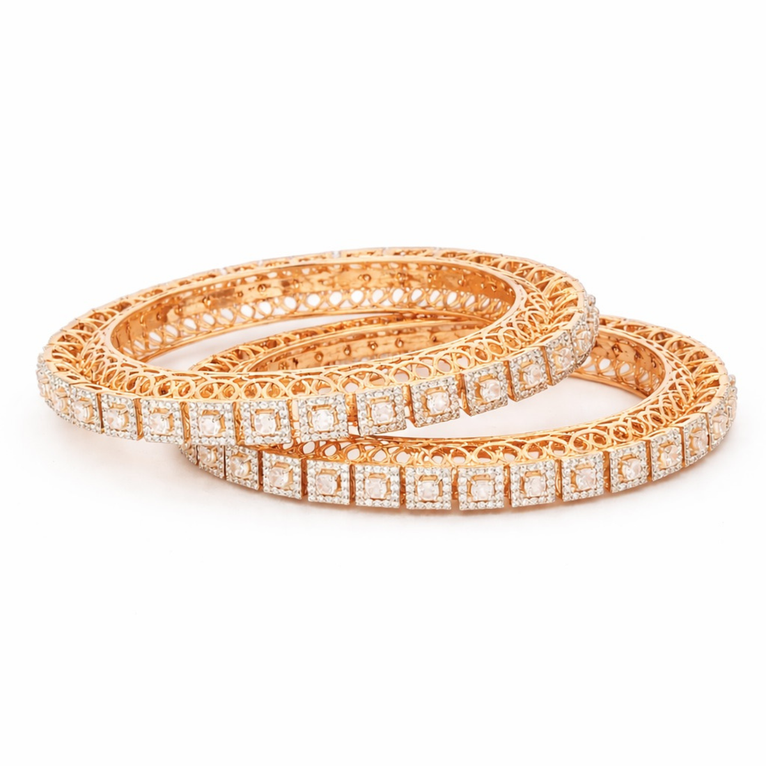 Royal Embers Pacheli 925 sterling silver bangles lifestyle shot