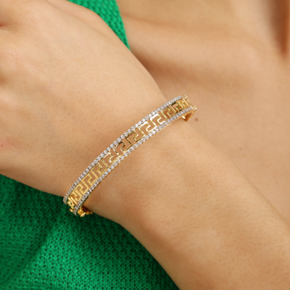 Royal Vein sterling silver bracelet dual tone detail
