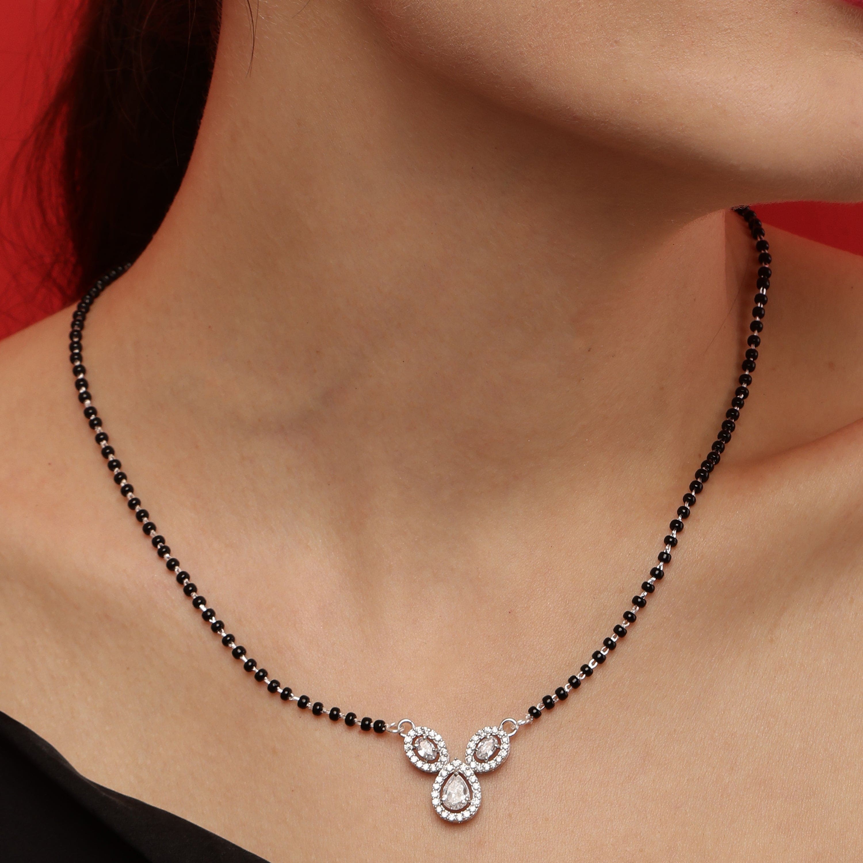 Sacred Embrace sterling silver mangalsutra alternate view