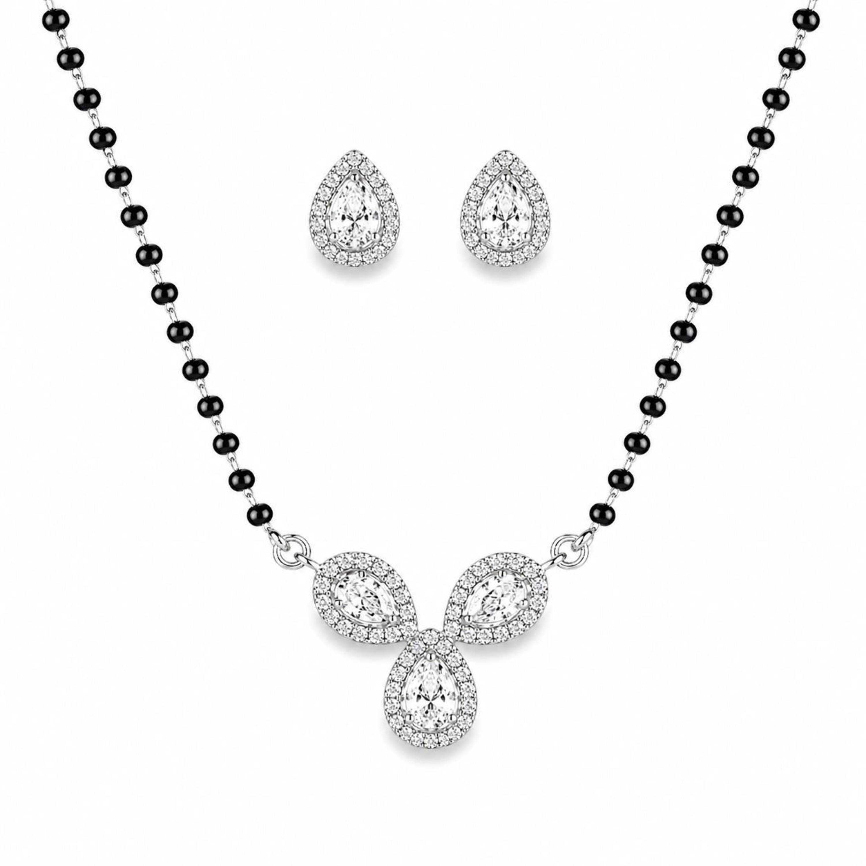 Sacred Embrace 925 sterling silver mangalsutra front view