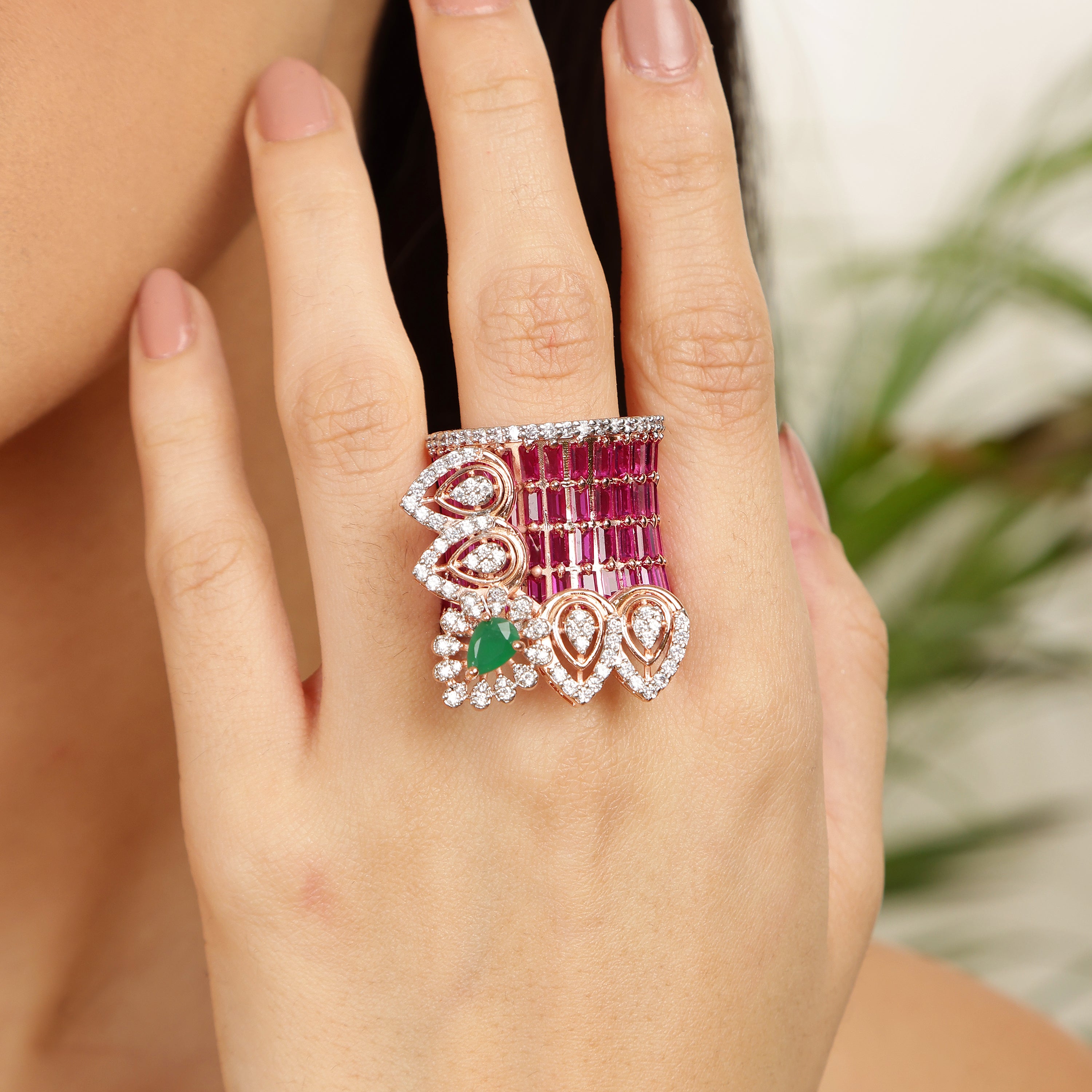 Scarlet Majesty sterling silver ring alternate angle view