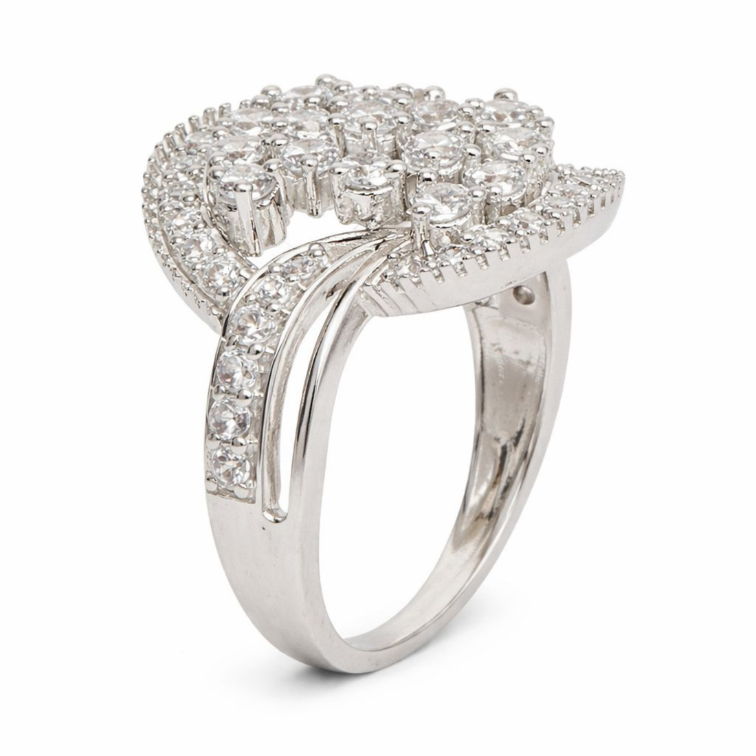 Shimmering Aura sterling silver ring alternate view