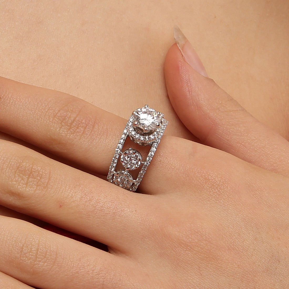 Silver Bling Ring sterling silver ring additional view