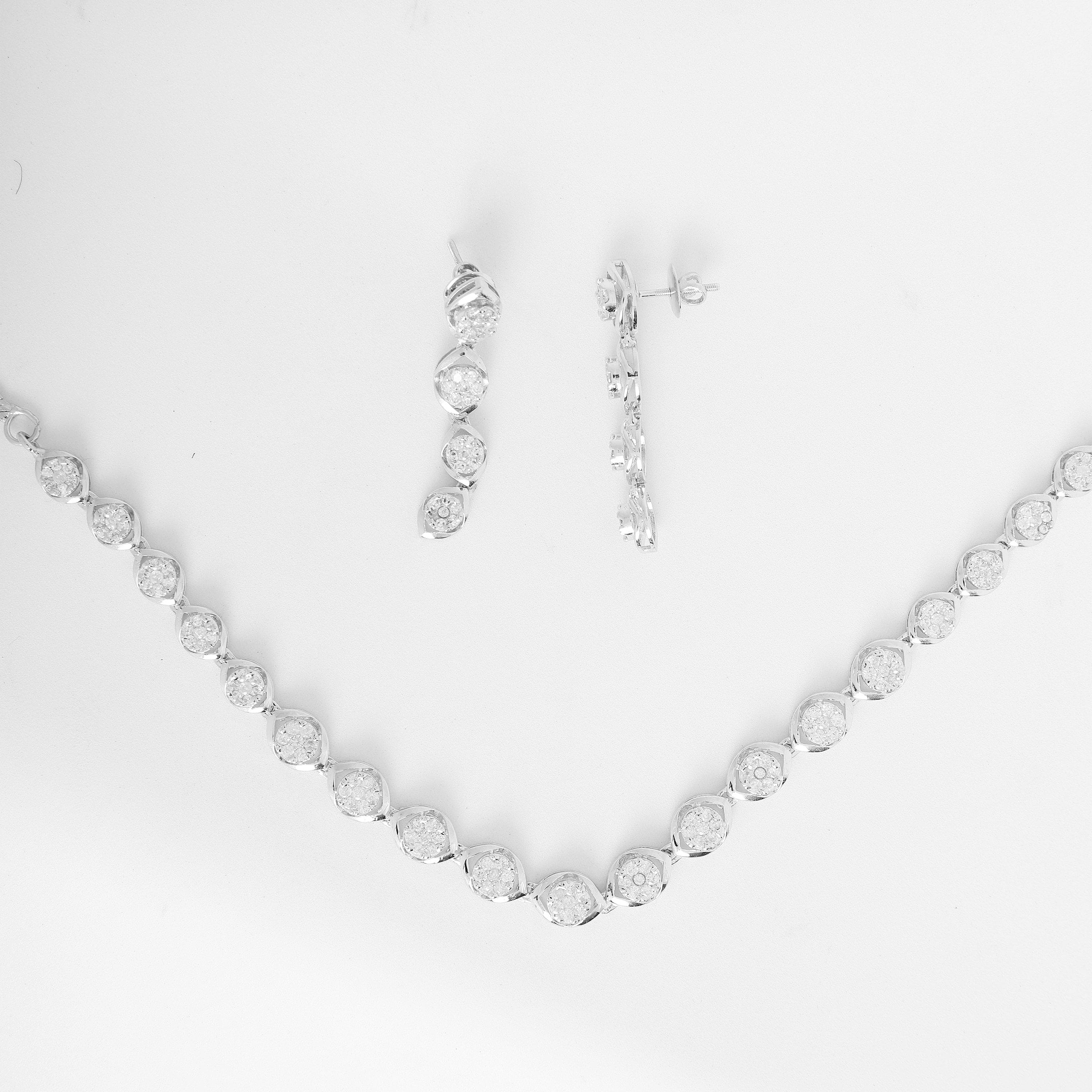 Silver Harmony sterling silver necklace set lifestyle shot