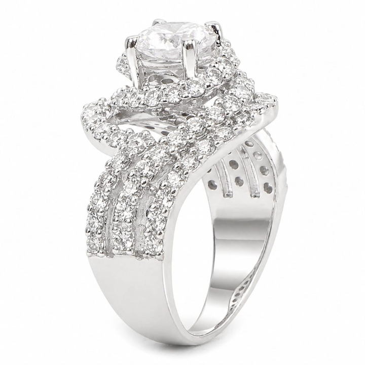 Soulmate Sparkle 925 sterling silver ring front view