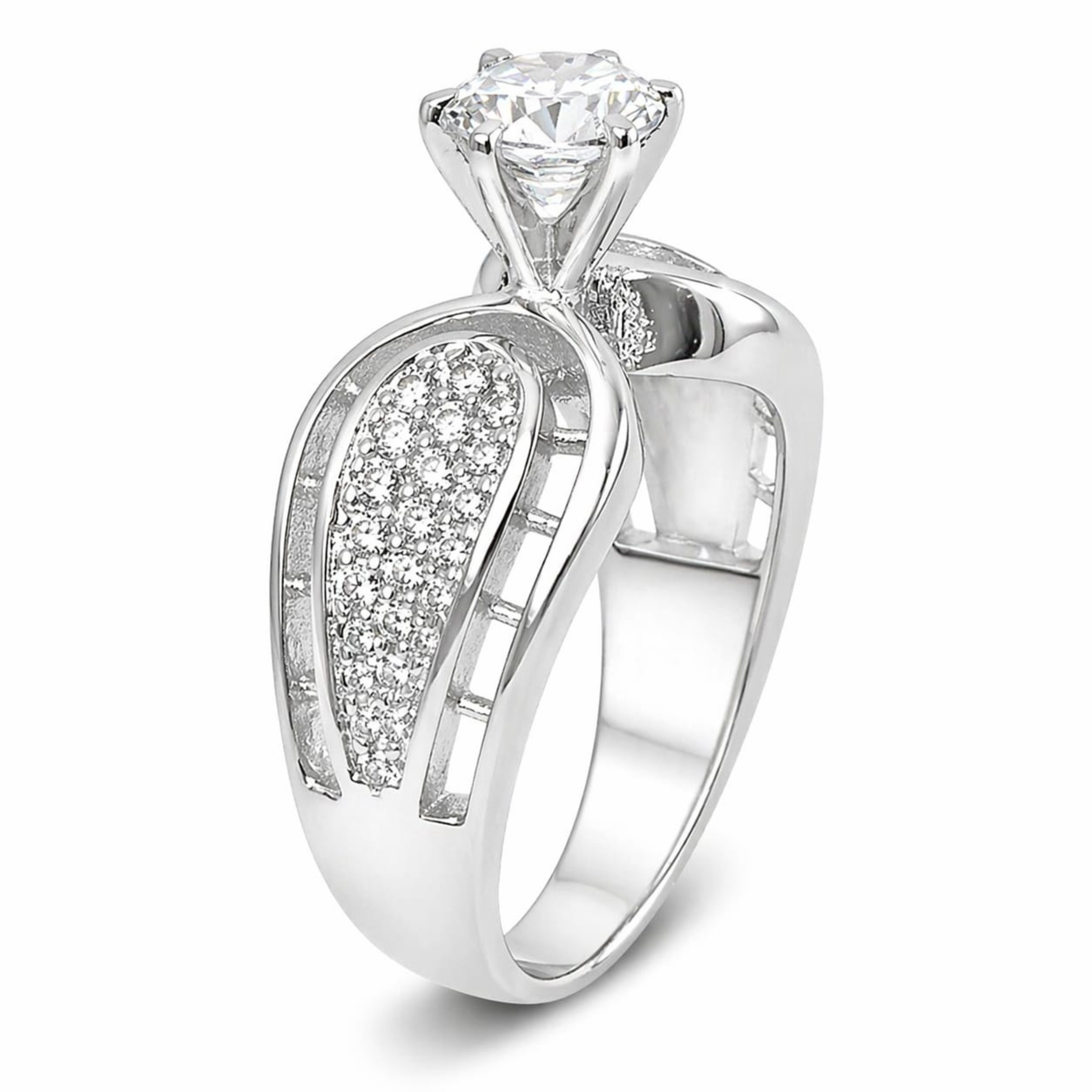 Sunlit Meadows 925 sterling silver ring front view