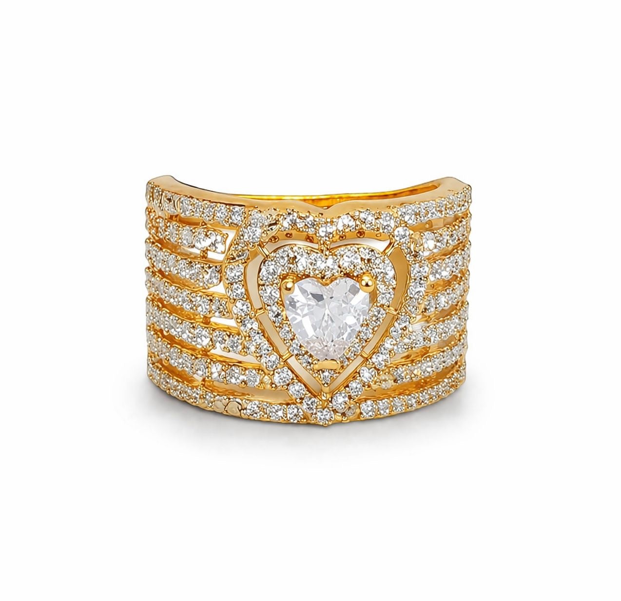 Sweetheart Love 925 sterling silver ring front view
