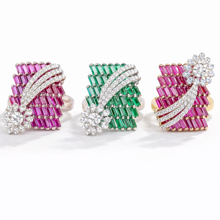 The Ruby Crest 925 sterling silver ring front view